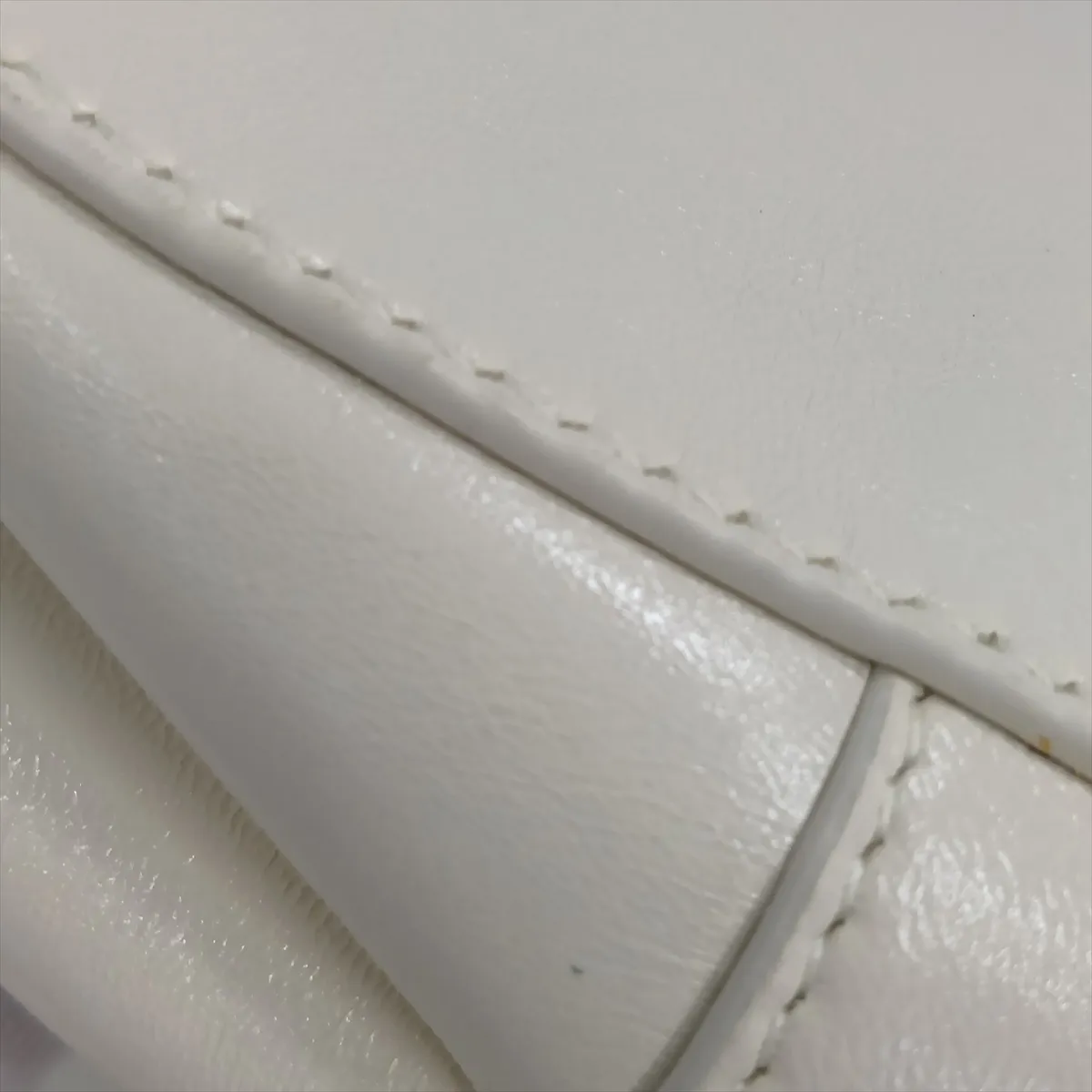 Saddle Bag Leather 2-Way Shoulder Bag White — view 13