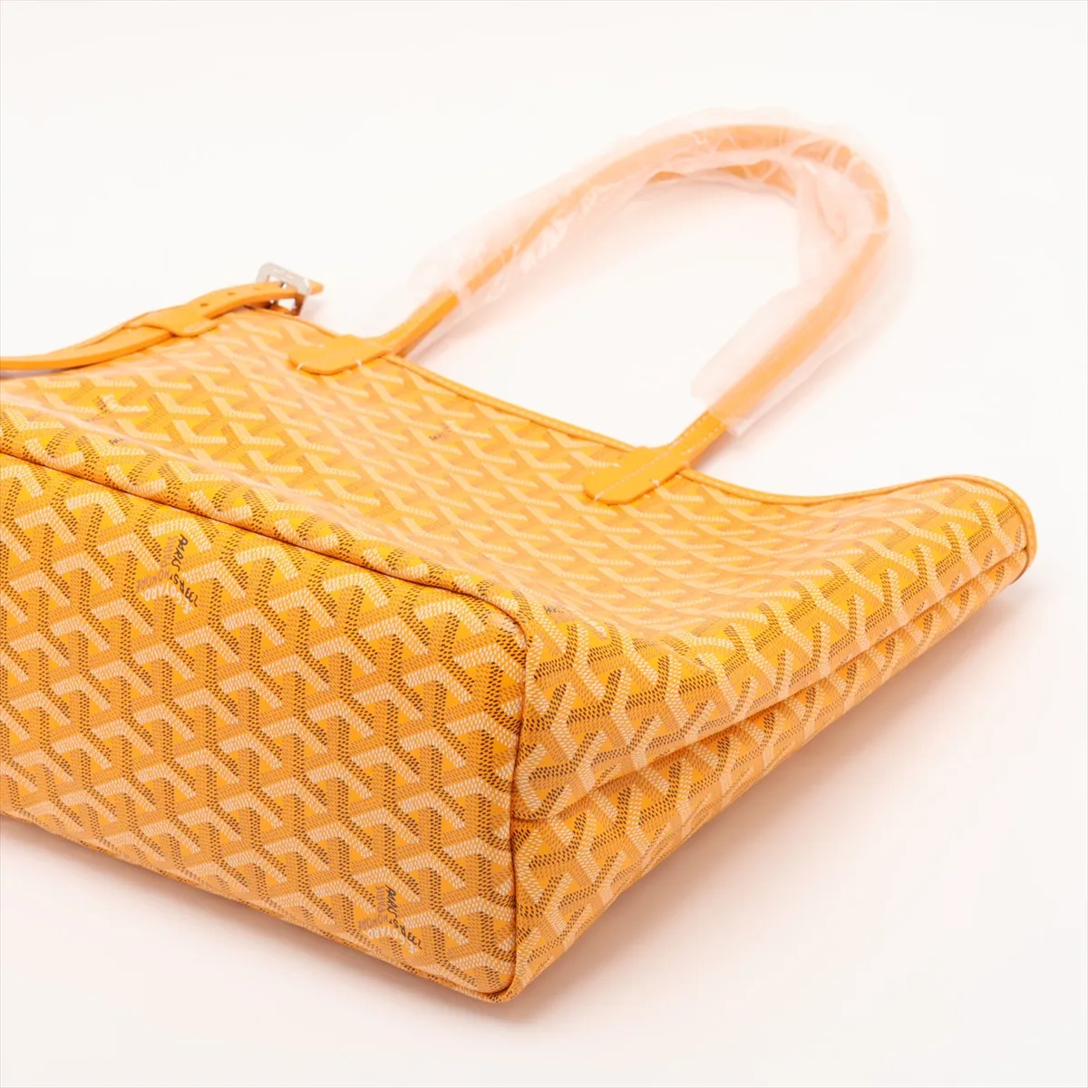 Cyan Gris PVC Tote Bag Yellow — view 3