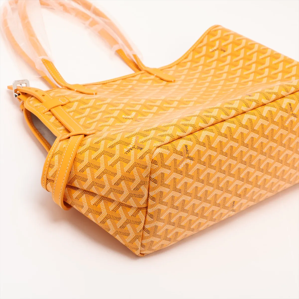 Cyan Gris PVC Tote Bag Yellow — view 4