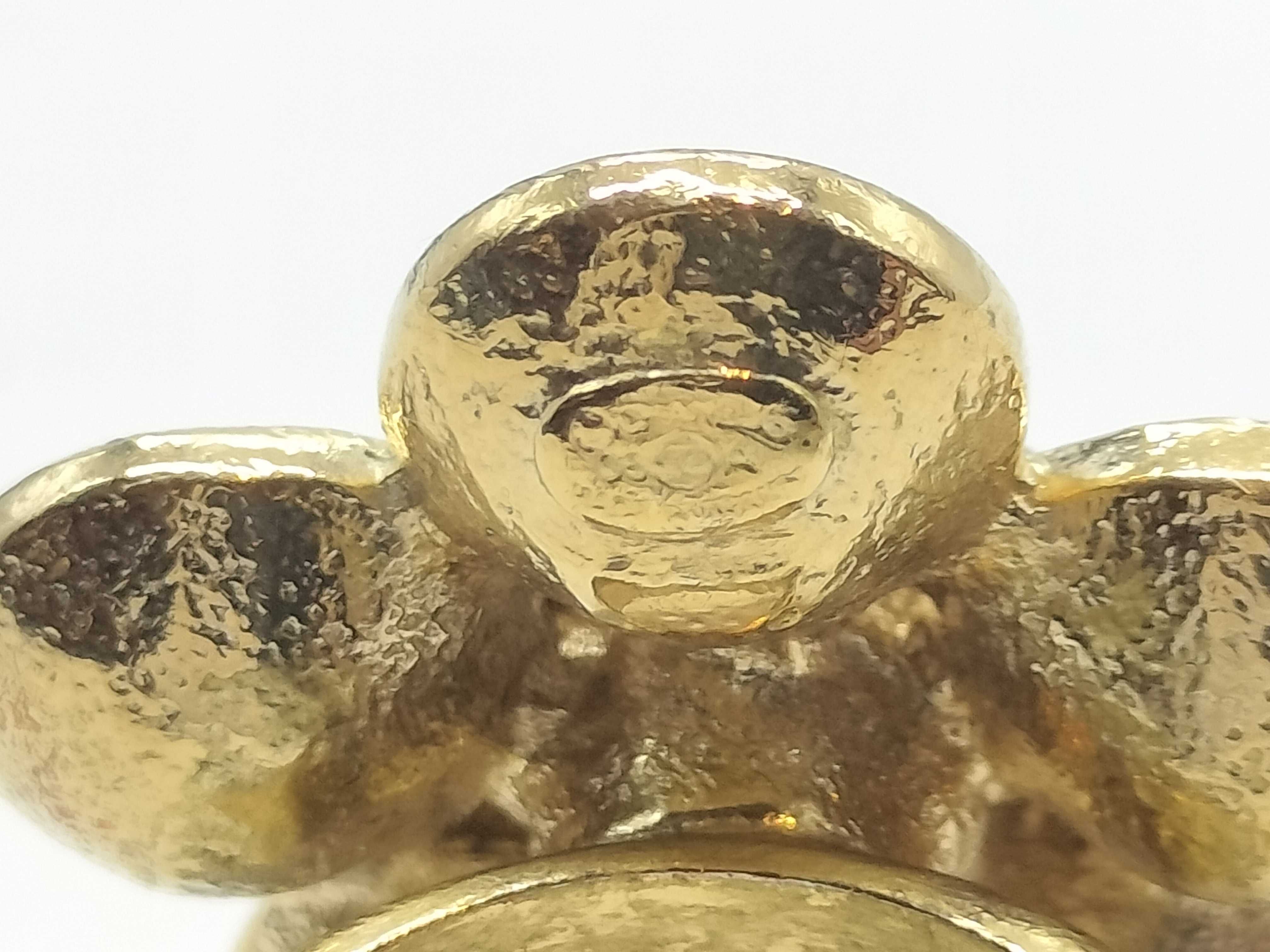 Coco Logo Flower Rhinestone Ring 06A — view 3
