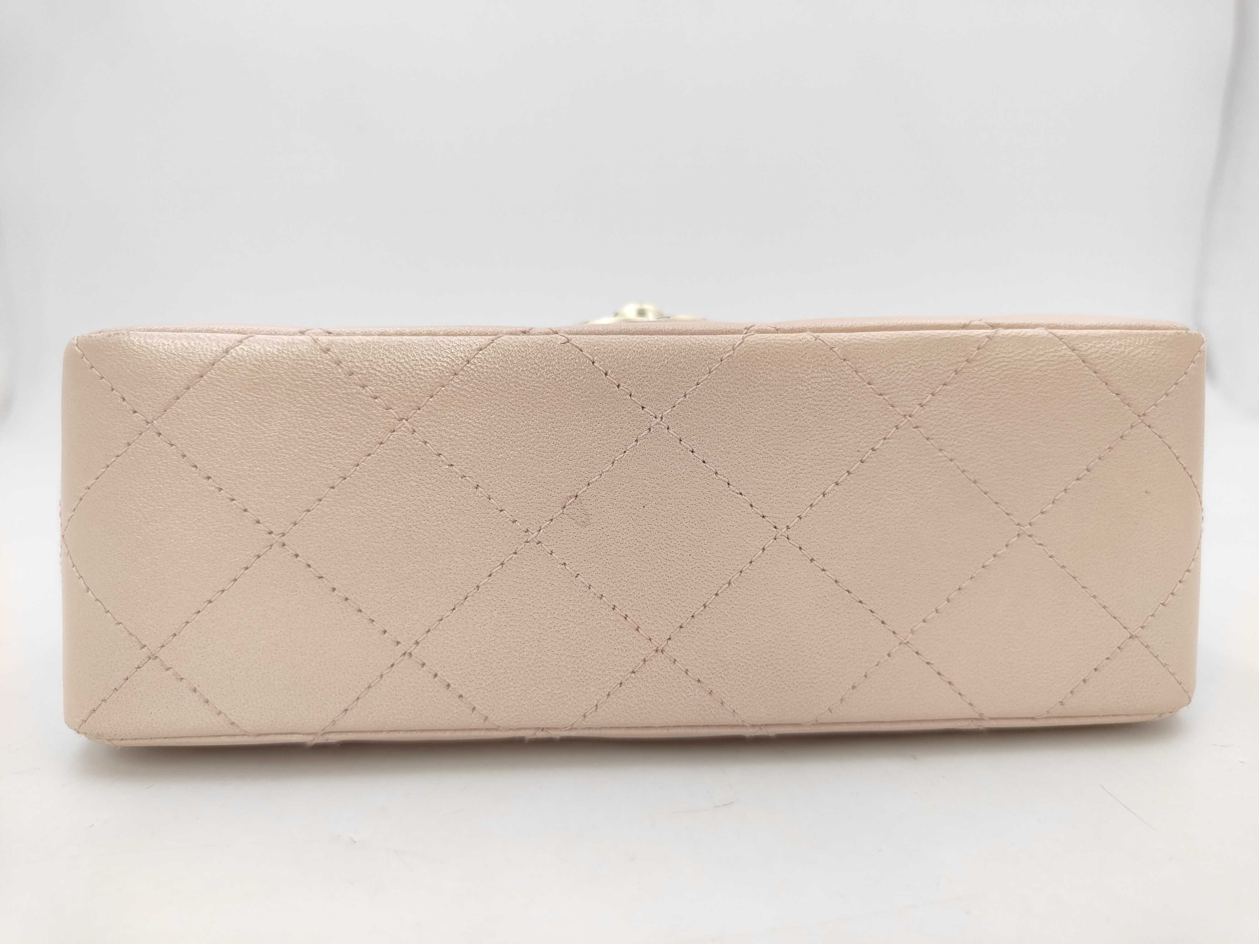 Matelassé Mini Chain Shoulder Bag, Pink with Silver Hardware, 6637484. Shoulder bag. — view 3