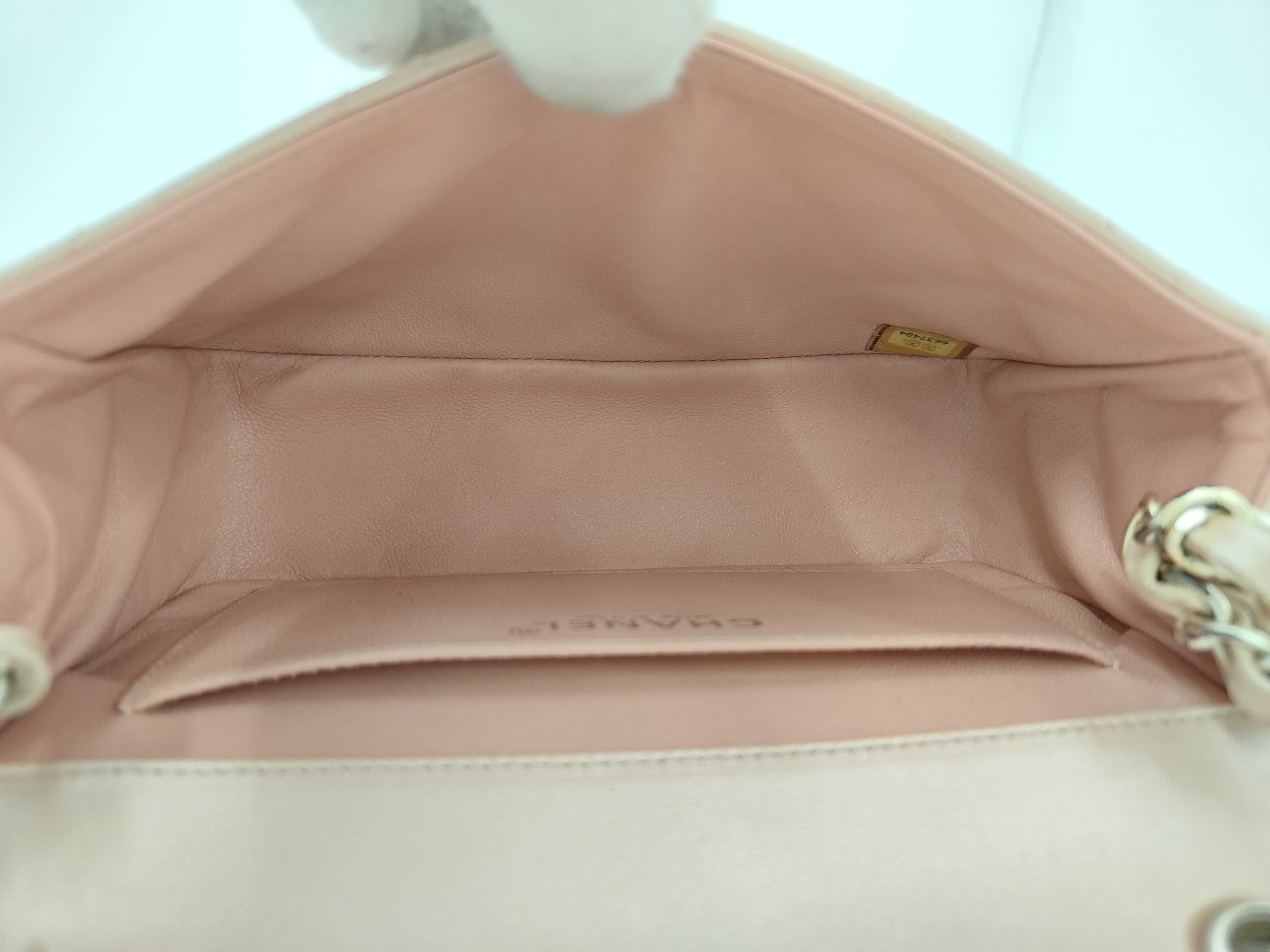 Matelassé Mini Chain Shoulder Bag, Pink with Silver Hardware, 6637484. Shoulder bag. — view 10