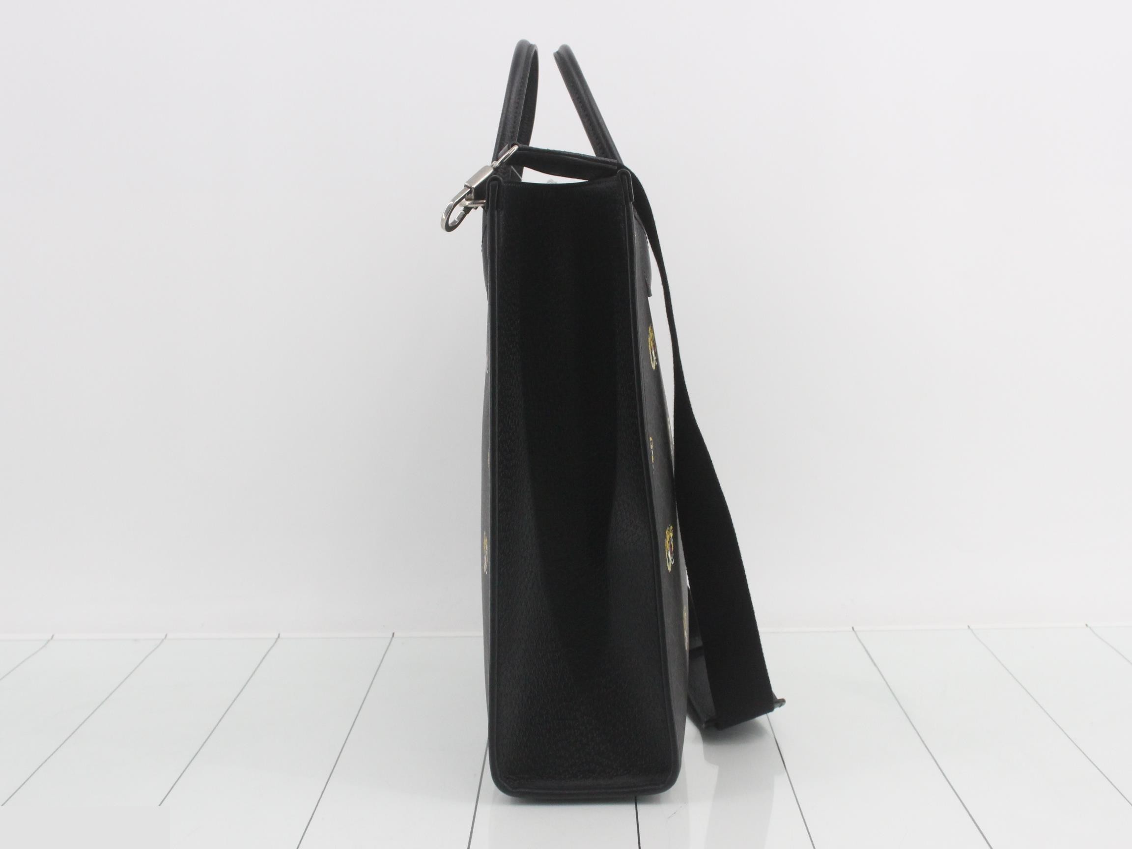 Tiger 2-Way Tote Bag, Black, with Shoulder Strap and Dust Bag — view 4