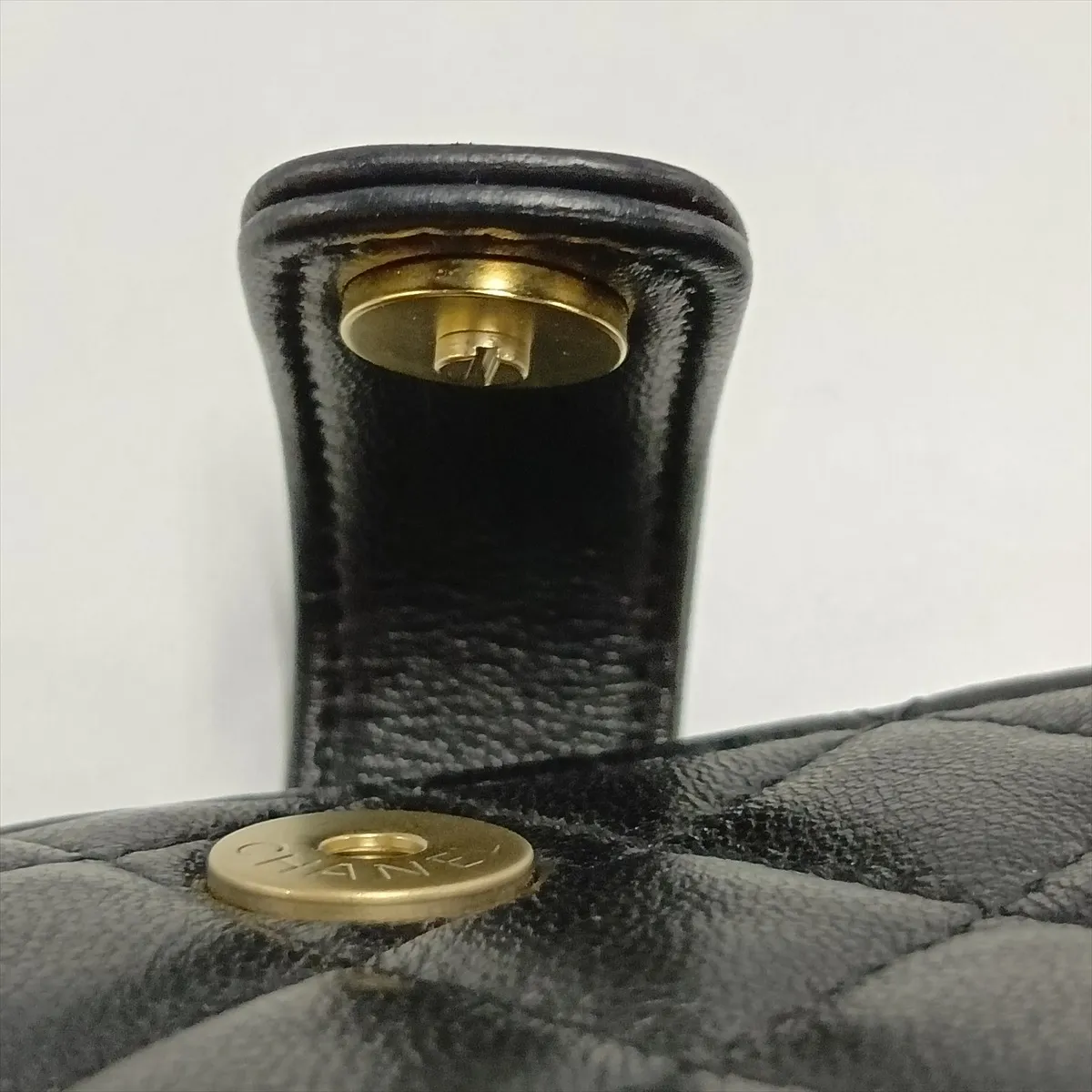 Matelassé Lambskin Pouch, Black with Gold and Silver Hardware, 18741905 — view 7