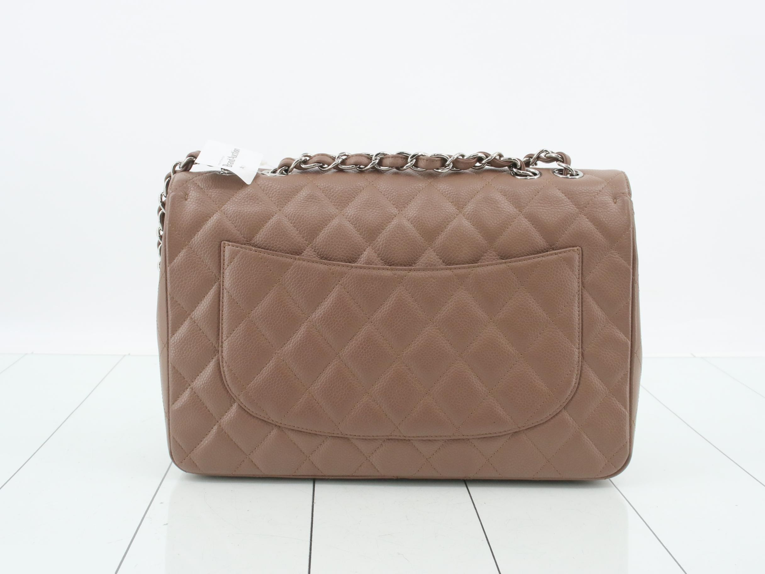 Large Matelassé 30, Caviar Skin, Single Flap, Double Chain Bag — view 2