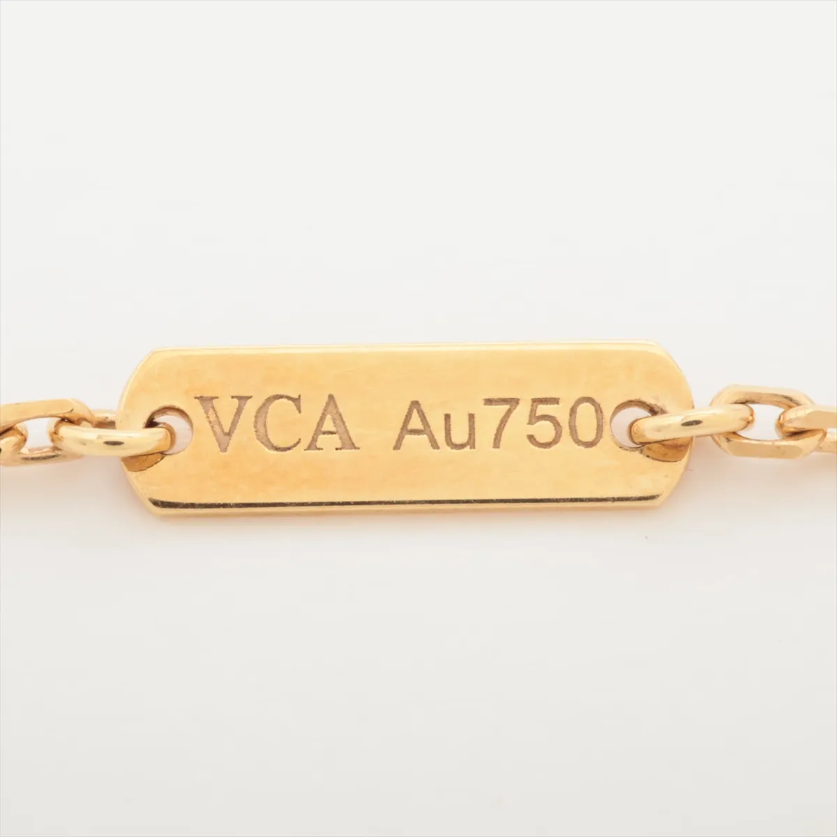 Vintage Alhambra Shell Necklace 750 (Yellow Gold) 5.1g JF127791 VCARA45900 — view 4