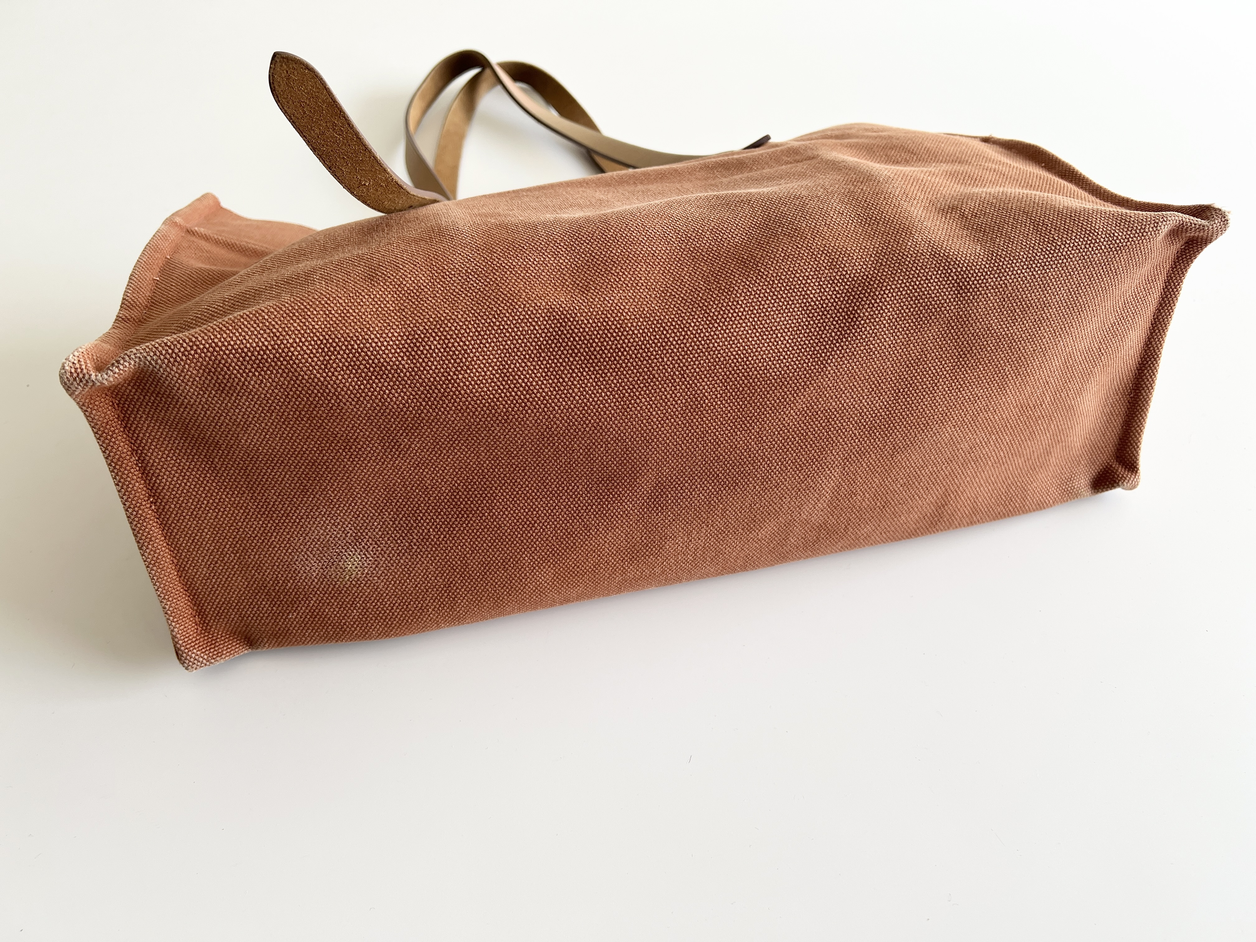 Etriviere Elan Buckle Canvas Leather Tote Bag Shoulder Bag Tote Bag — view 12