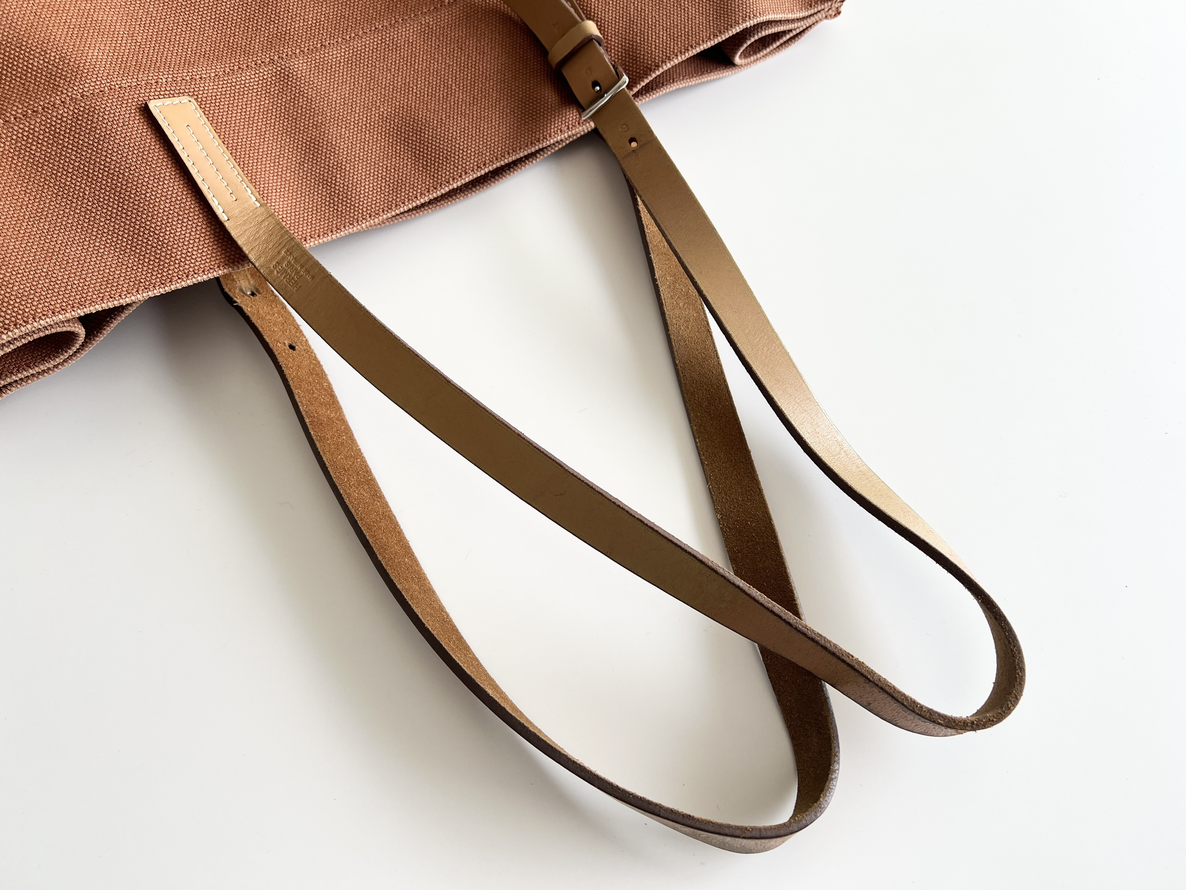 Etriviere Elan Buckle Canvas Leather Tote Bag Shoulder Bag Tote Bag — view 3