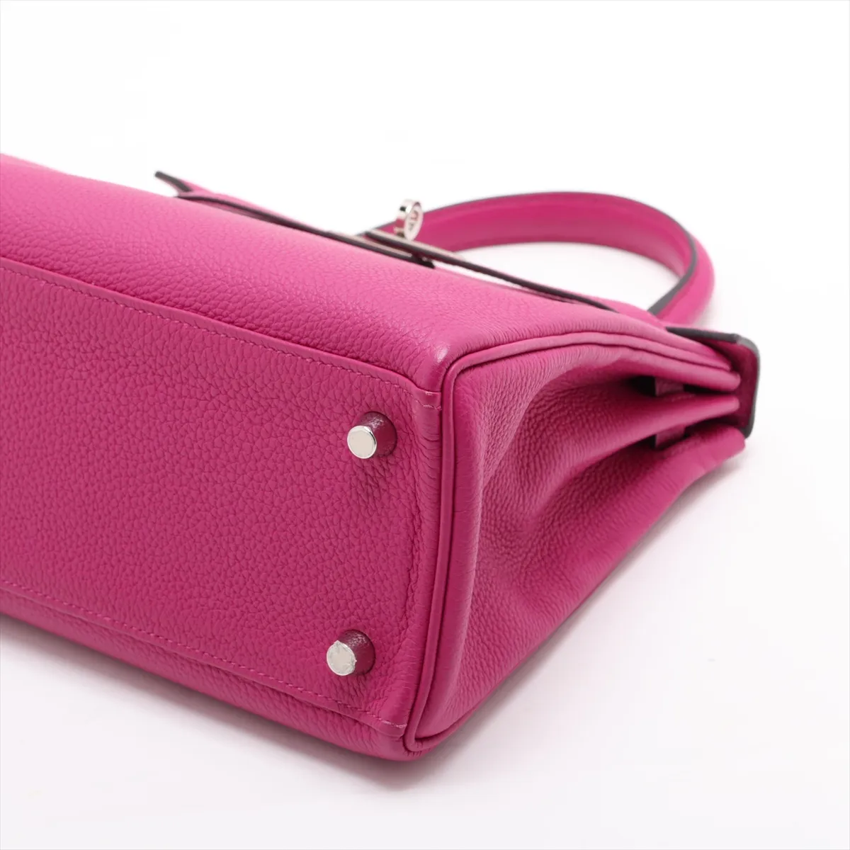 [Individually packaged] Hermes Kelly 25 Retourne Togo Rose Purple Silver Hardware C: 2018 — view 3