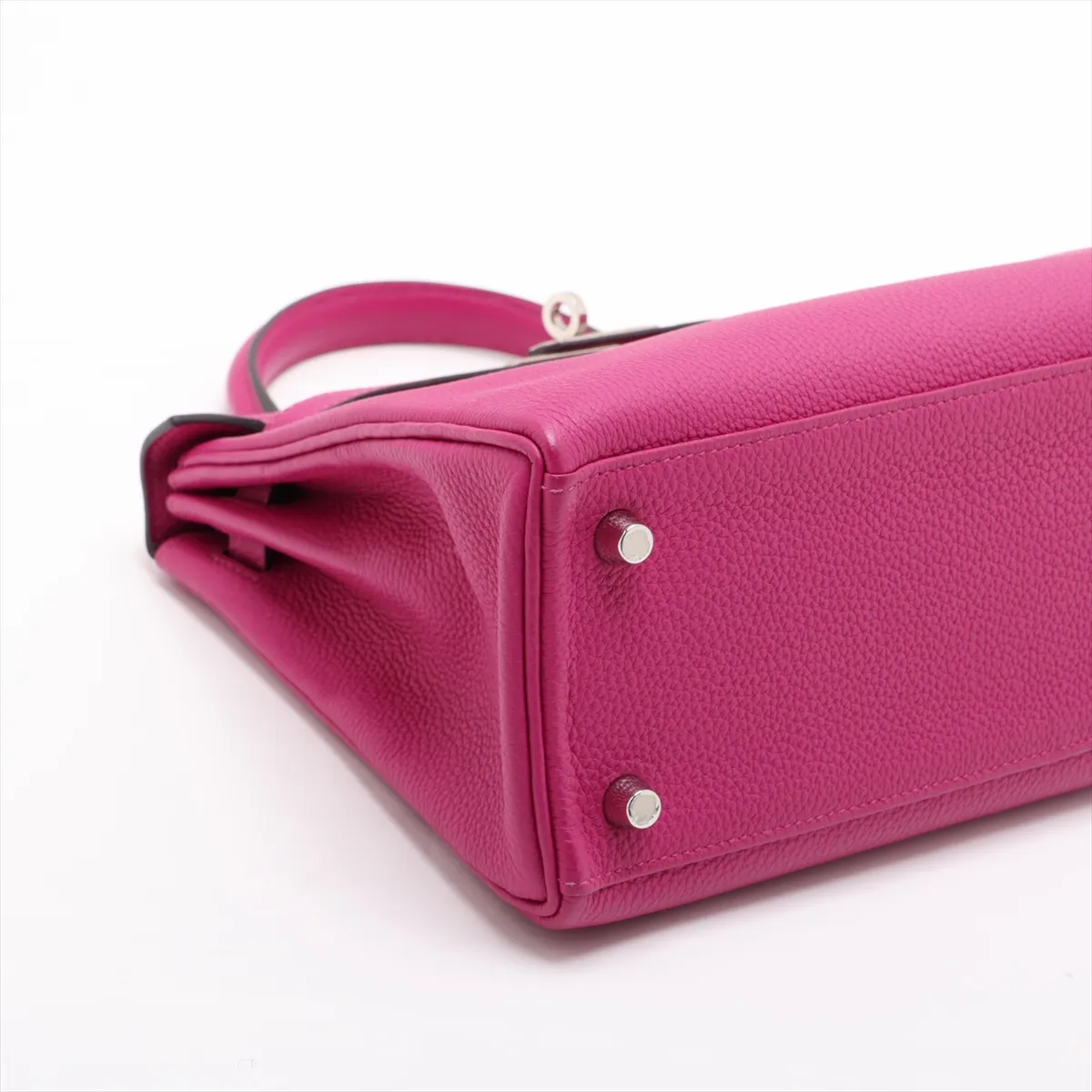 [Individually packaged] Hermes Kelly 25 Retourne Togo Rose Purple Silver Hardware C: 2018 — view 4