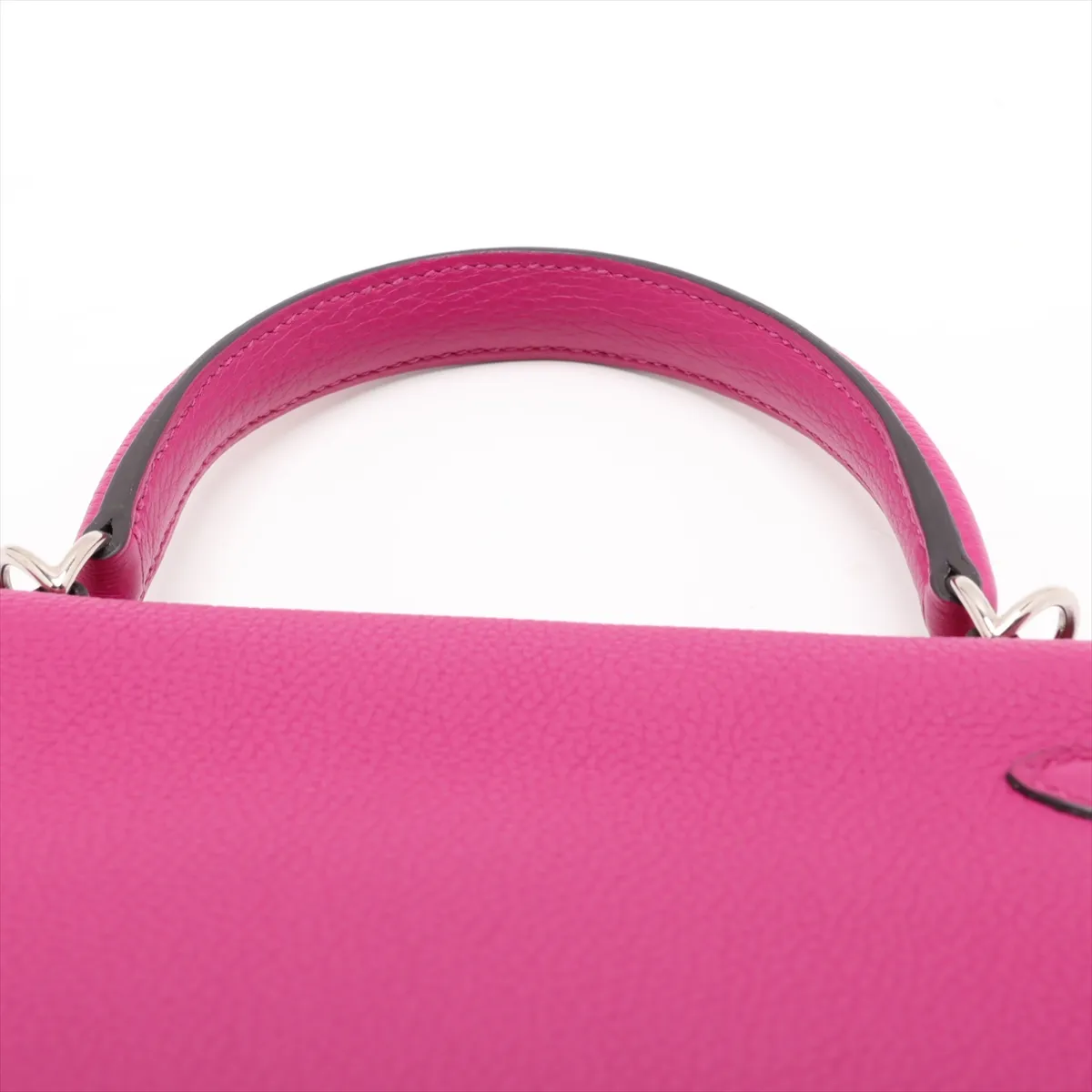 [Individually packaged] Hermes Kelly 25 Retourne Togo Rose Purple Silver Hardware C: 2018 — view 6