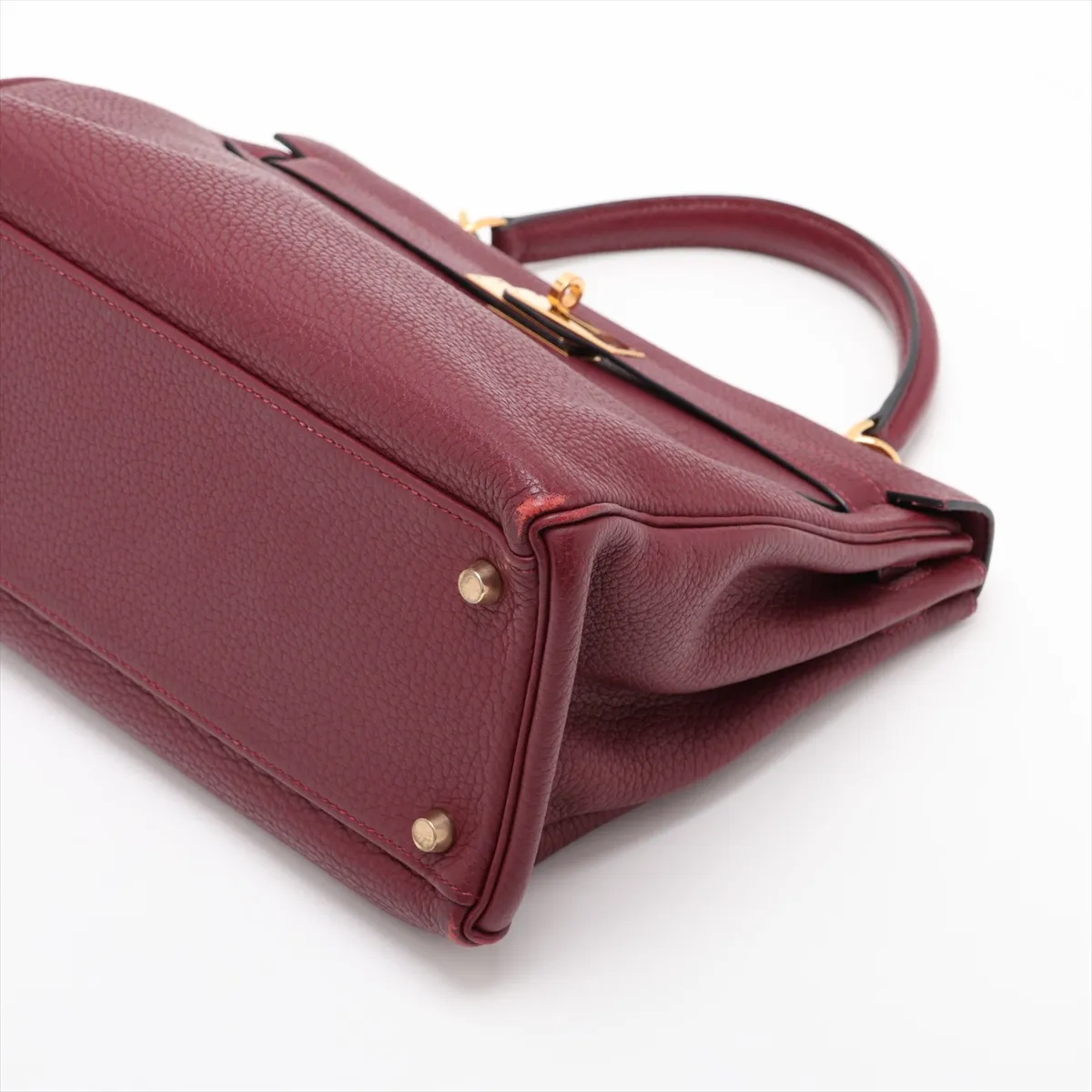 [Individually packaged] Hermes Kelly 32 Retourne Togo Rouge H Gold Hardware I: 2005 — view 3
