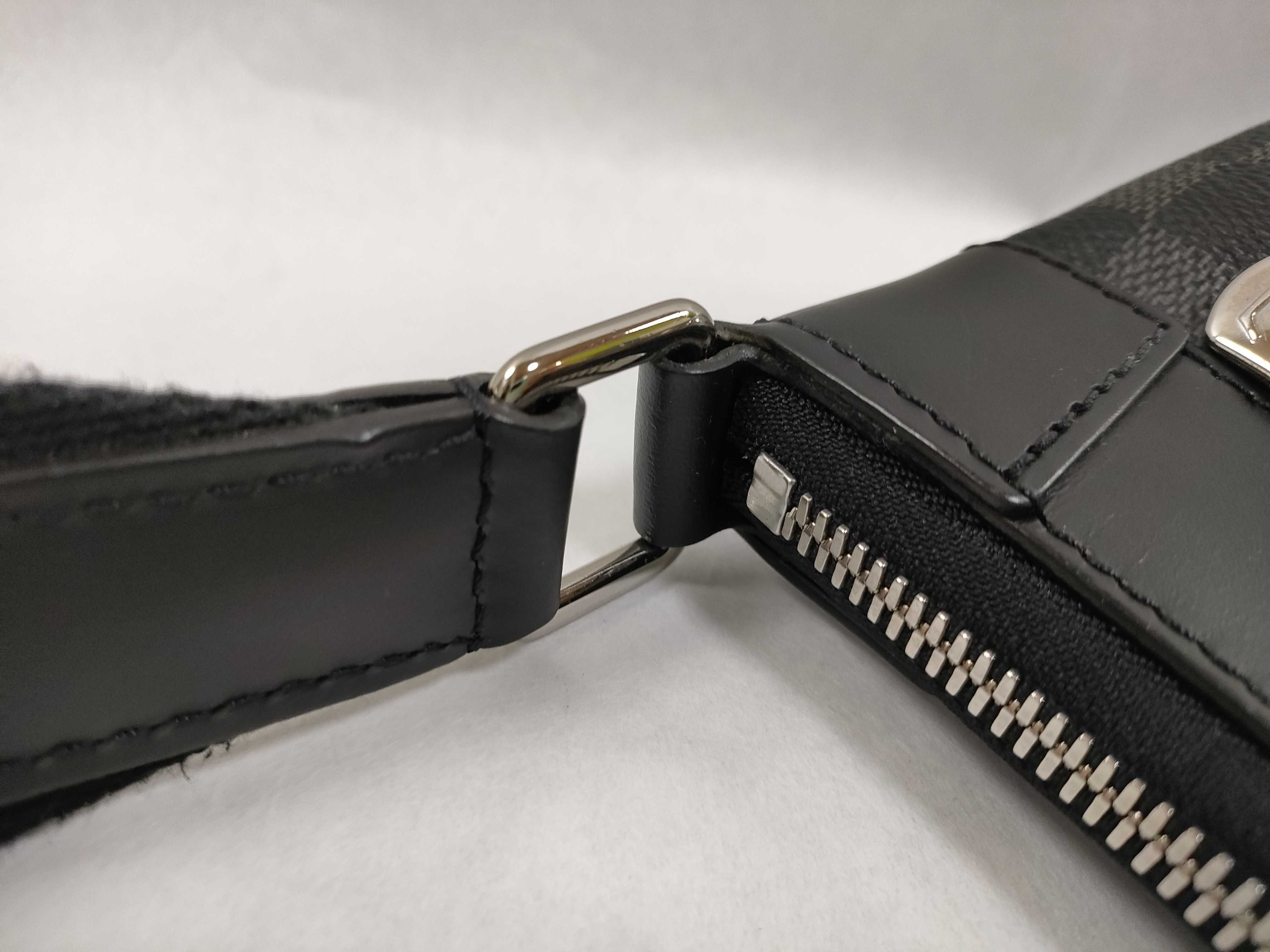 Damier Graphite Mick PM NM N40003 CA4139 Black Shoulder Bag — view 5