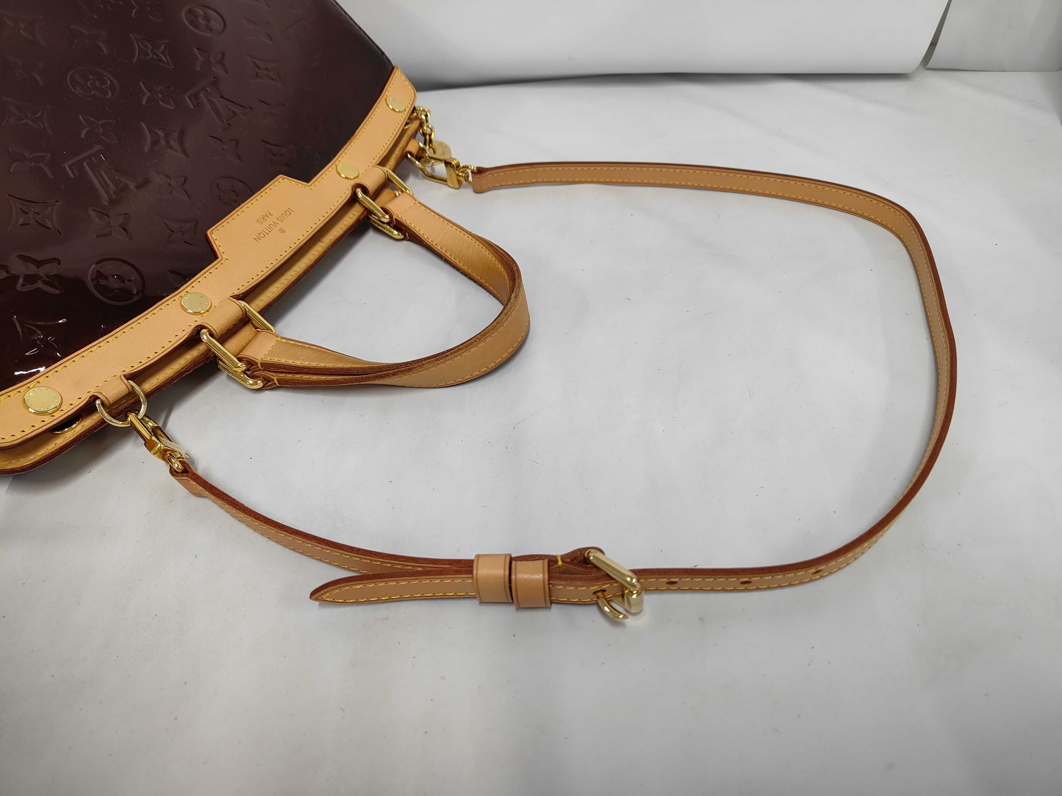 Monogram Rouge Fauviste Patent Leather Blair MM Bag — view 5