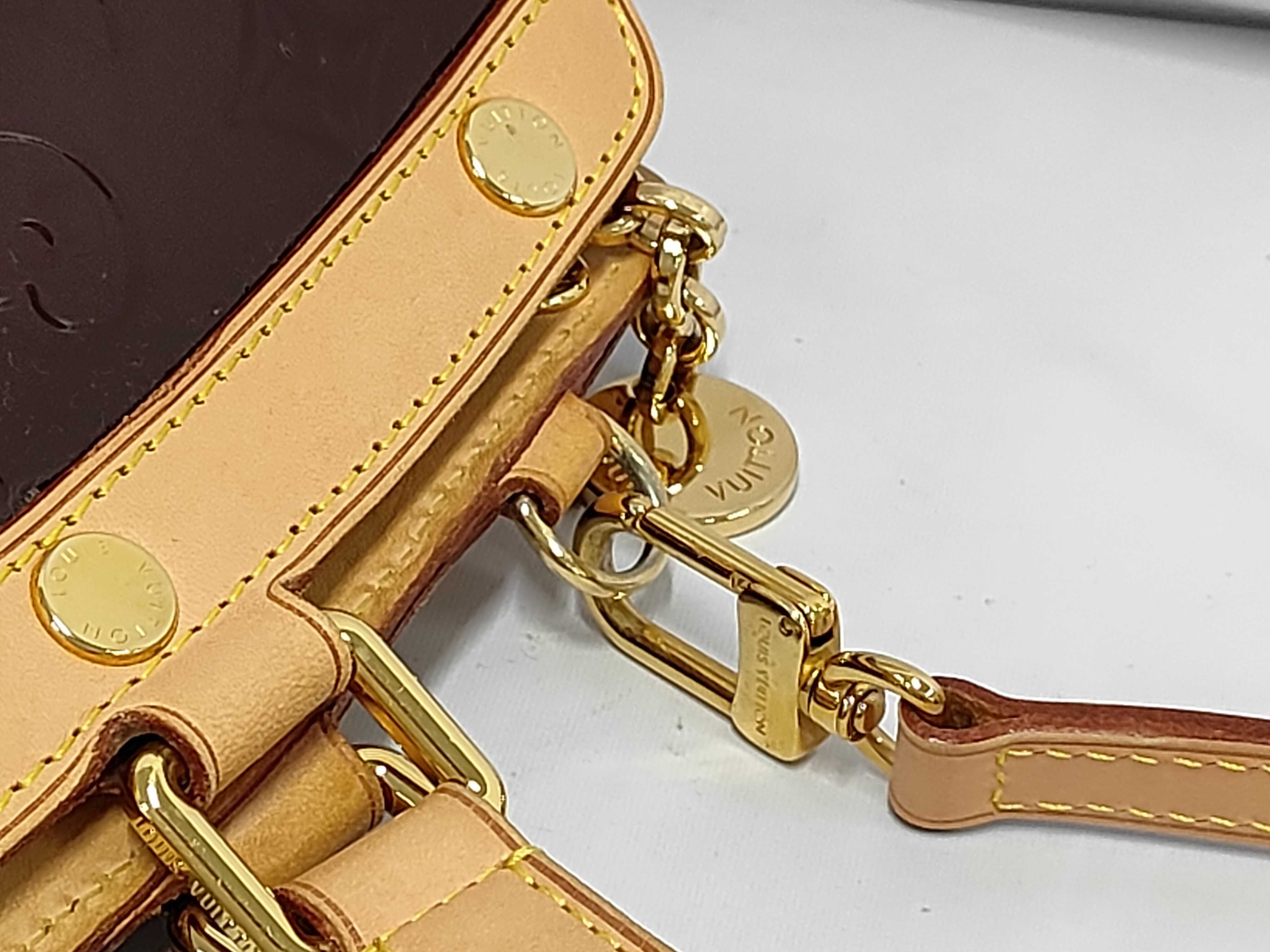 Monogram Rouge Fauviste Patent Leather Blair MM Bag — view 8