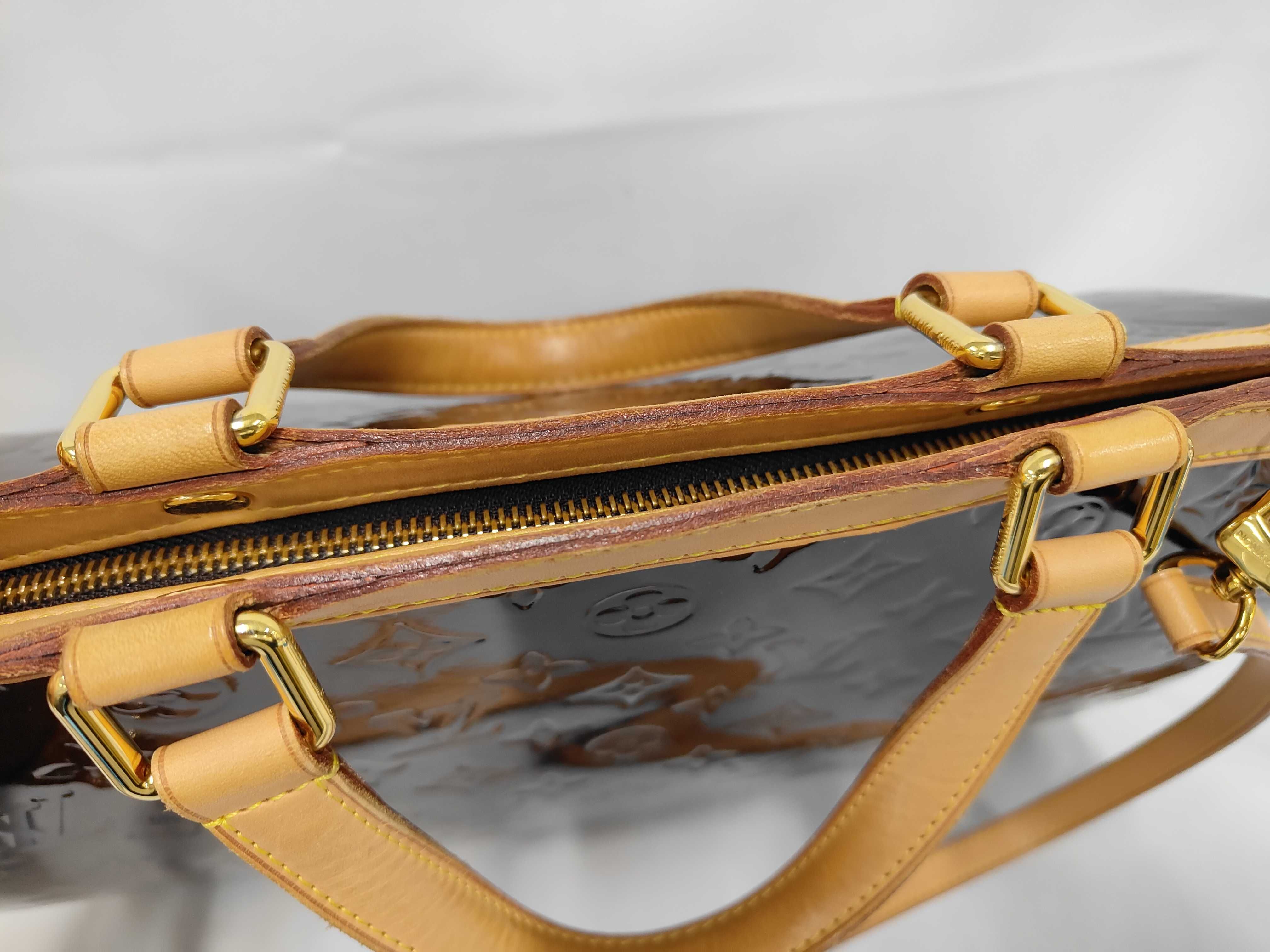 Monogram Rouge Fauviste Patent Leather Blair MM Bag — view 9