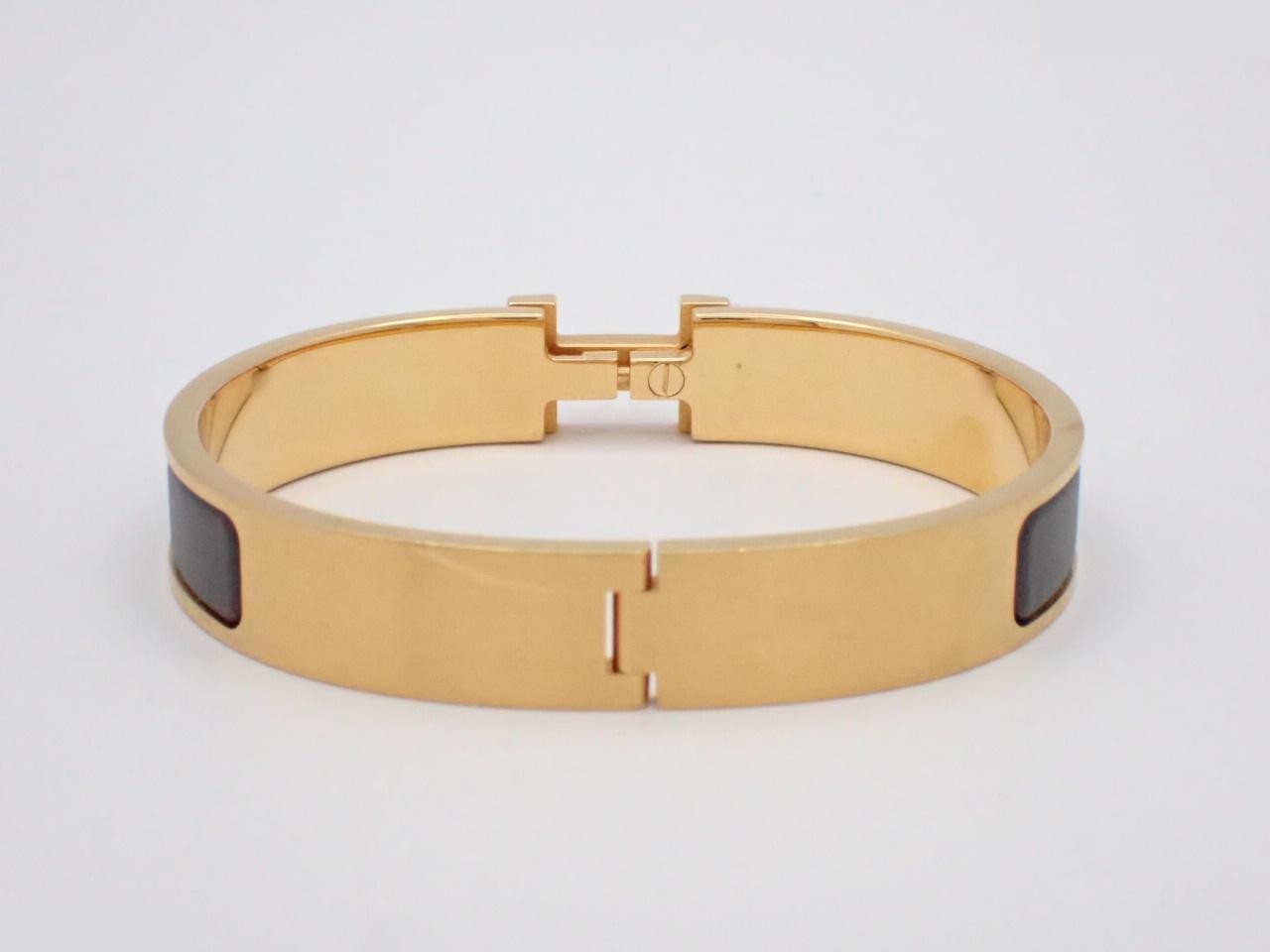 Gold click-crack bangle — view 2