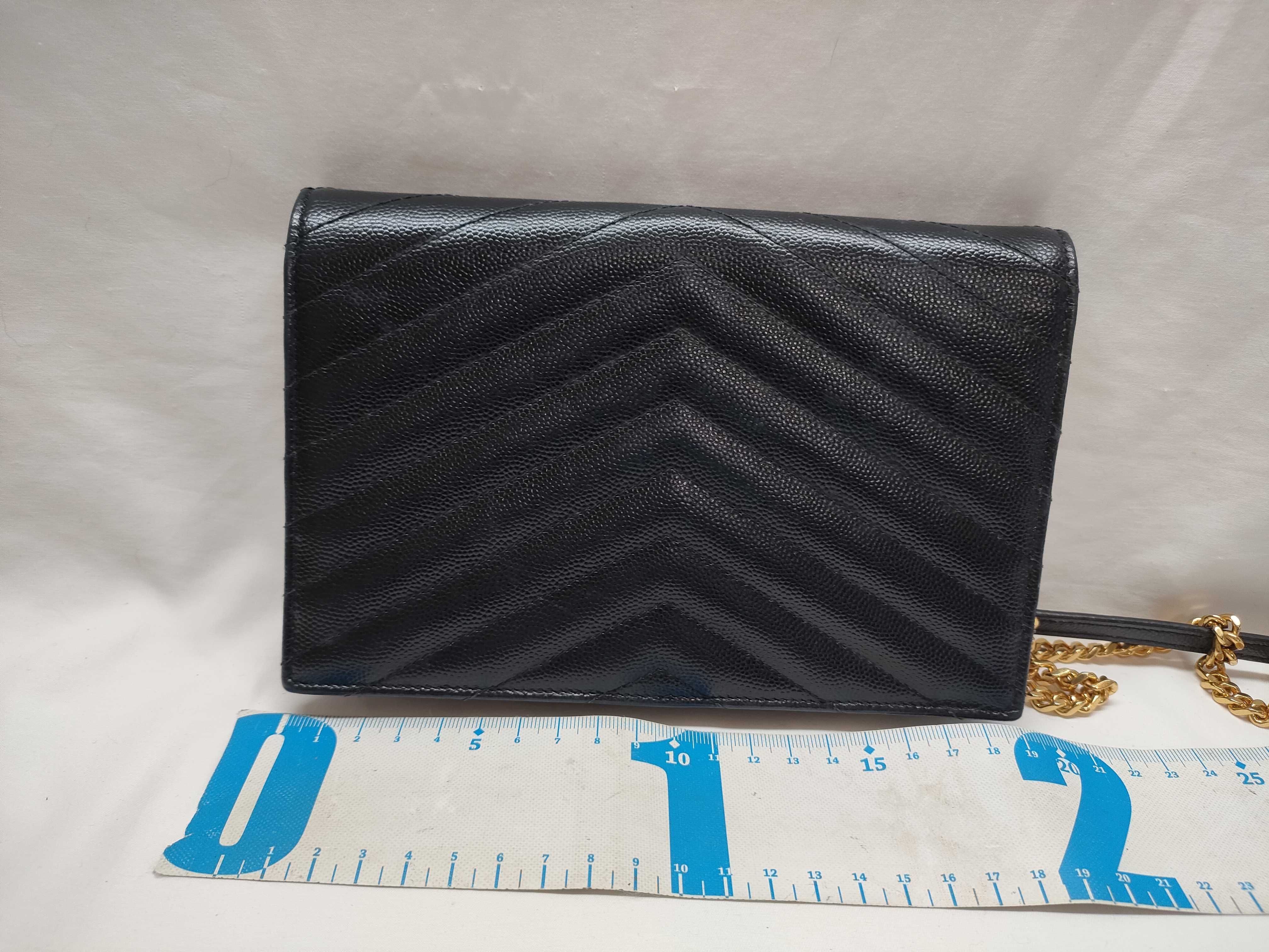 HK-Saint Laurent 393953 0617 Cassandra WOC Leather Black Shoulder Bag — view 2