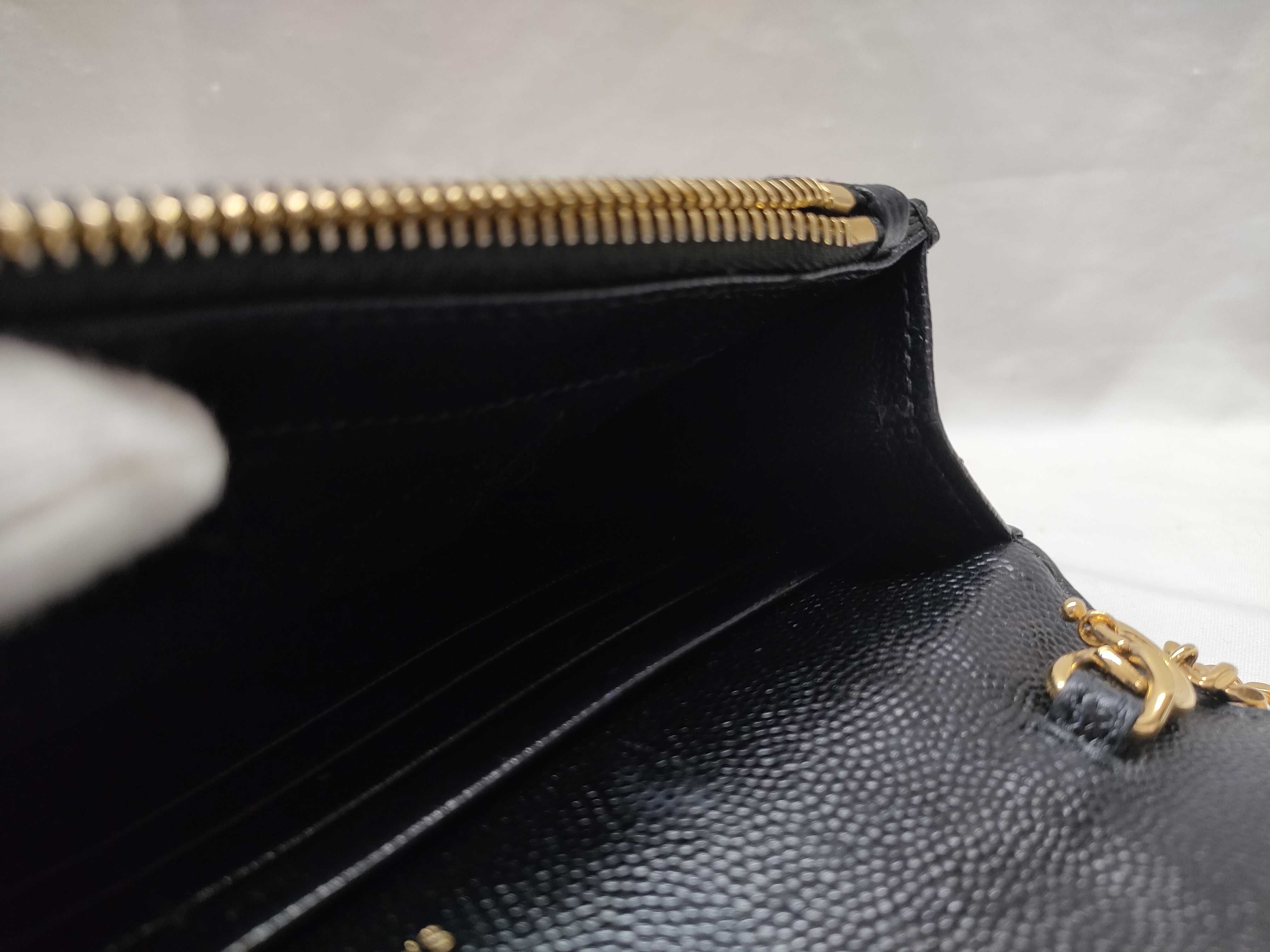 HK-Saint Laurent 393953 0617 Cassandra WOC Leather Black Shoulder Bag — view 12