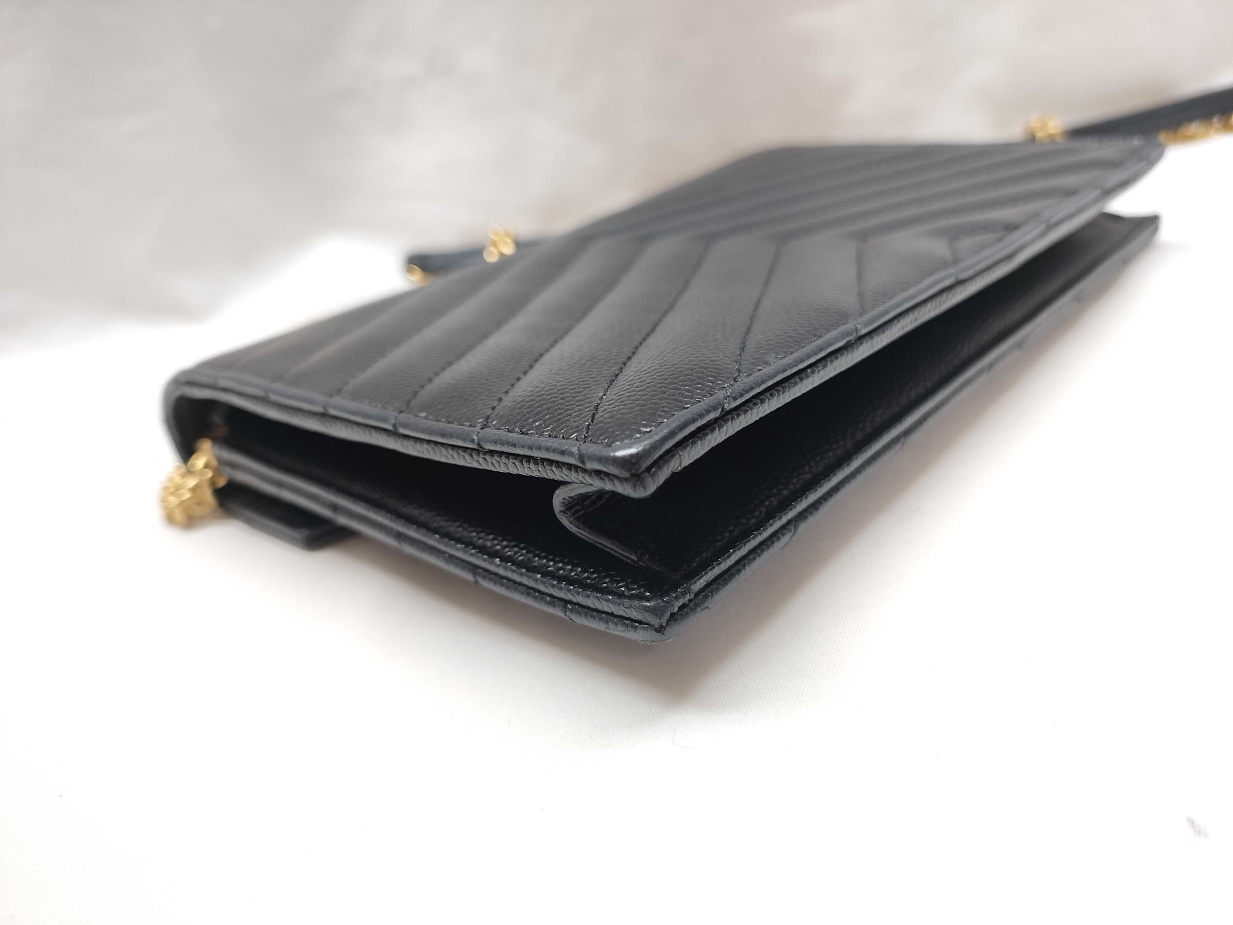 HK-Saint Laurent 393953 0617 Cassandra WOC Leather Black Shoulder Bag — view 4