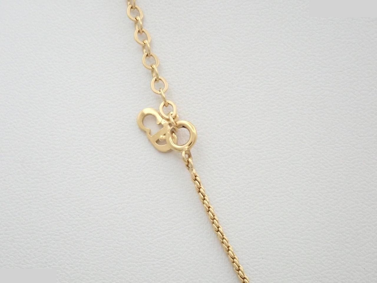 Gold necklace with stone, neck circumference approximately 46cm — view 2