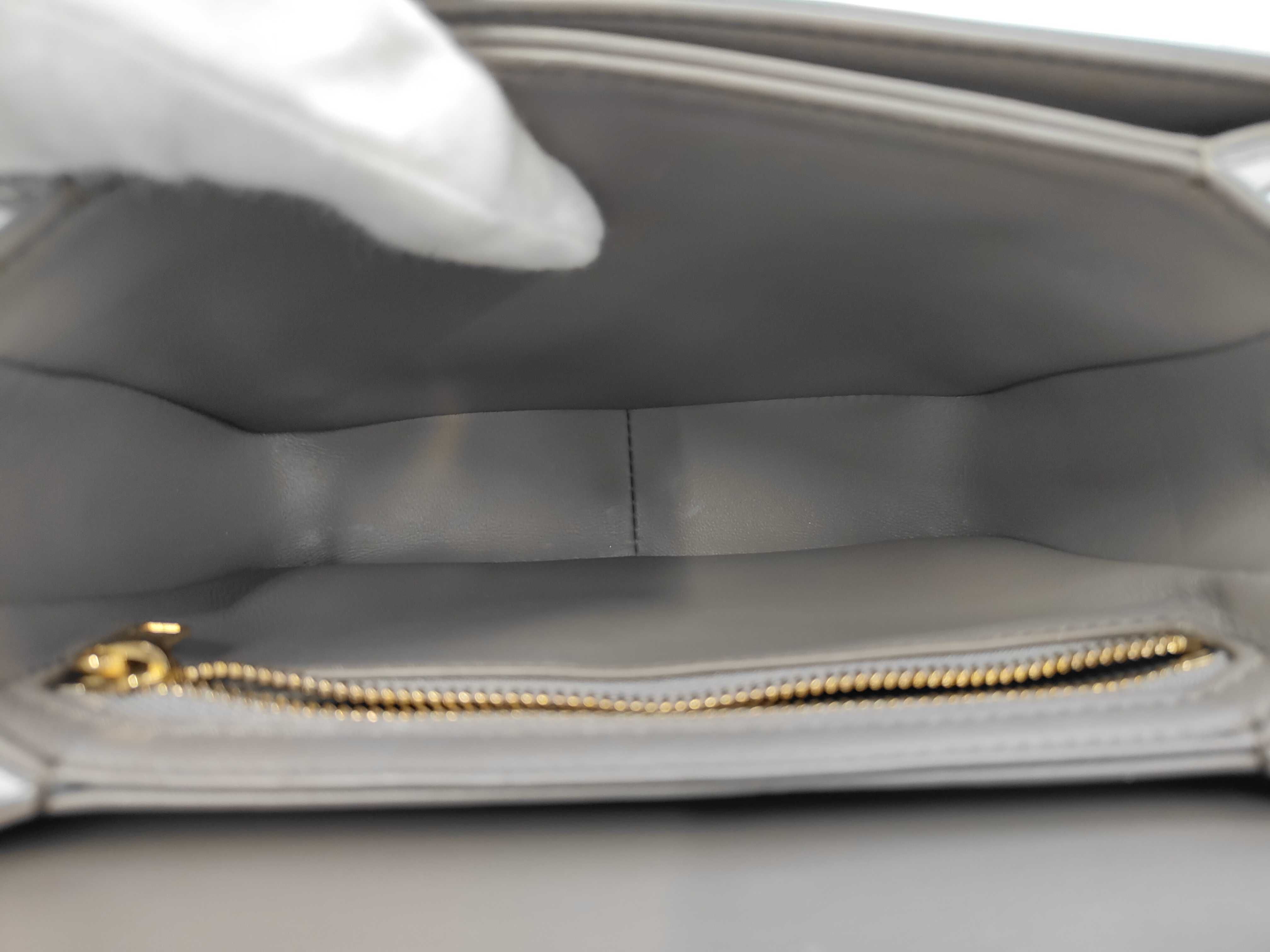 Triomphe Calf Leather Shoulder Bag, Black with Gold Hardware — view 9