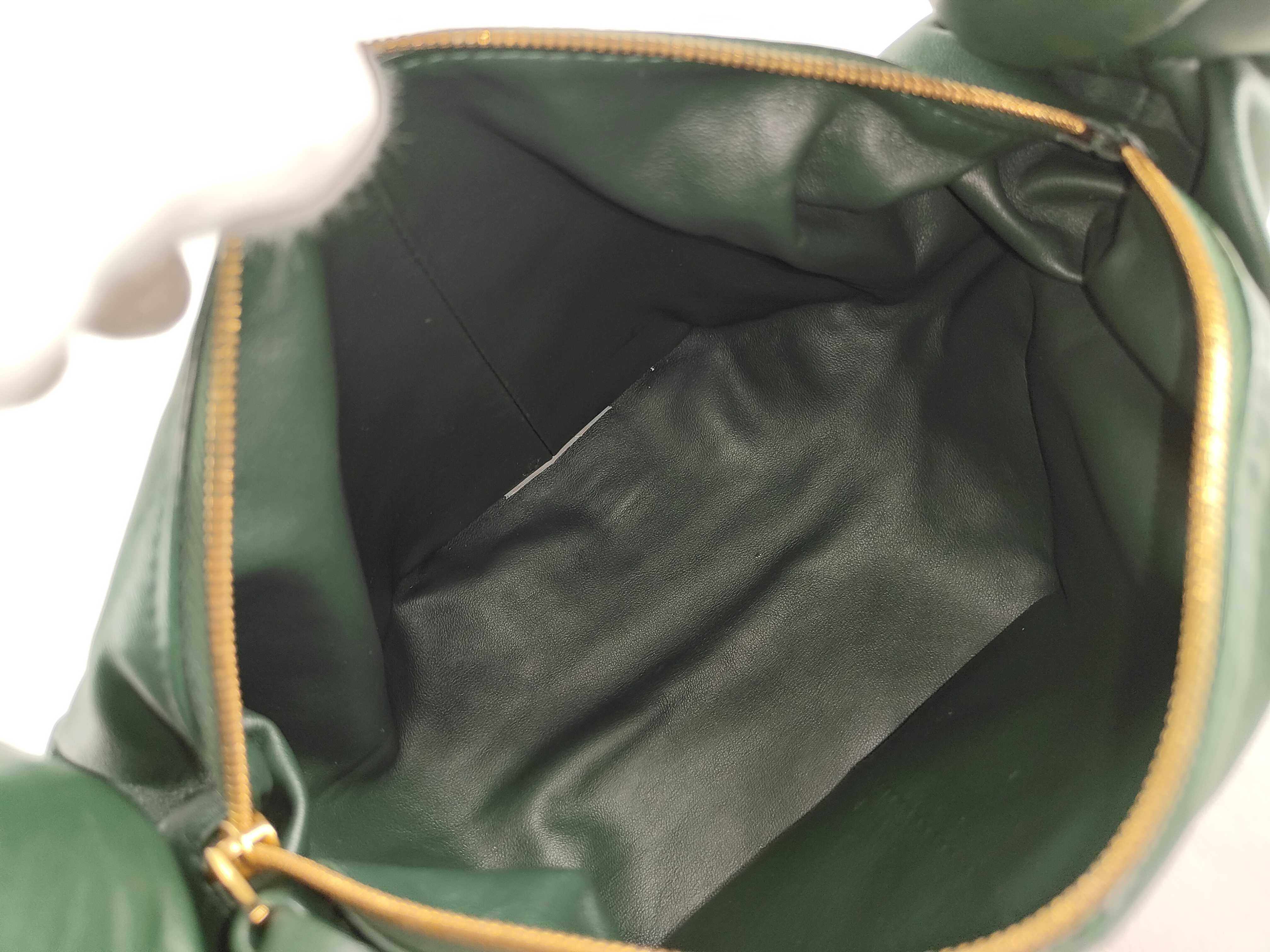 ID- Double Knot Cowhide Handbag Green — view 11