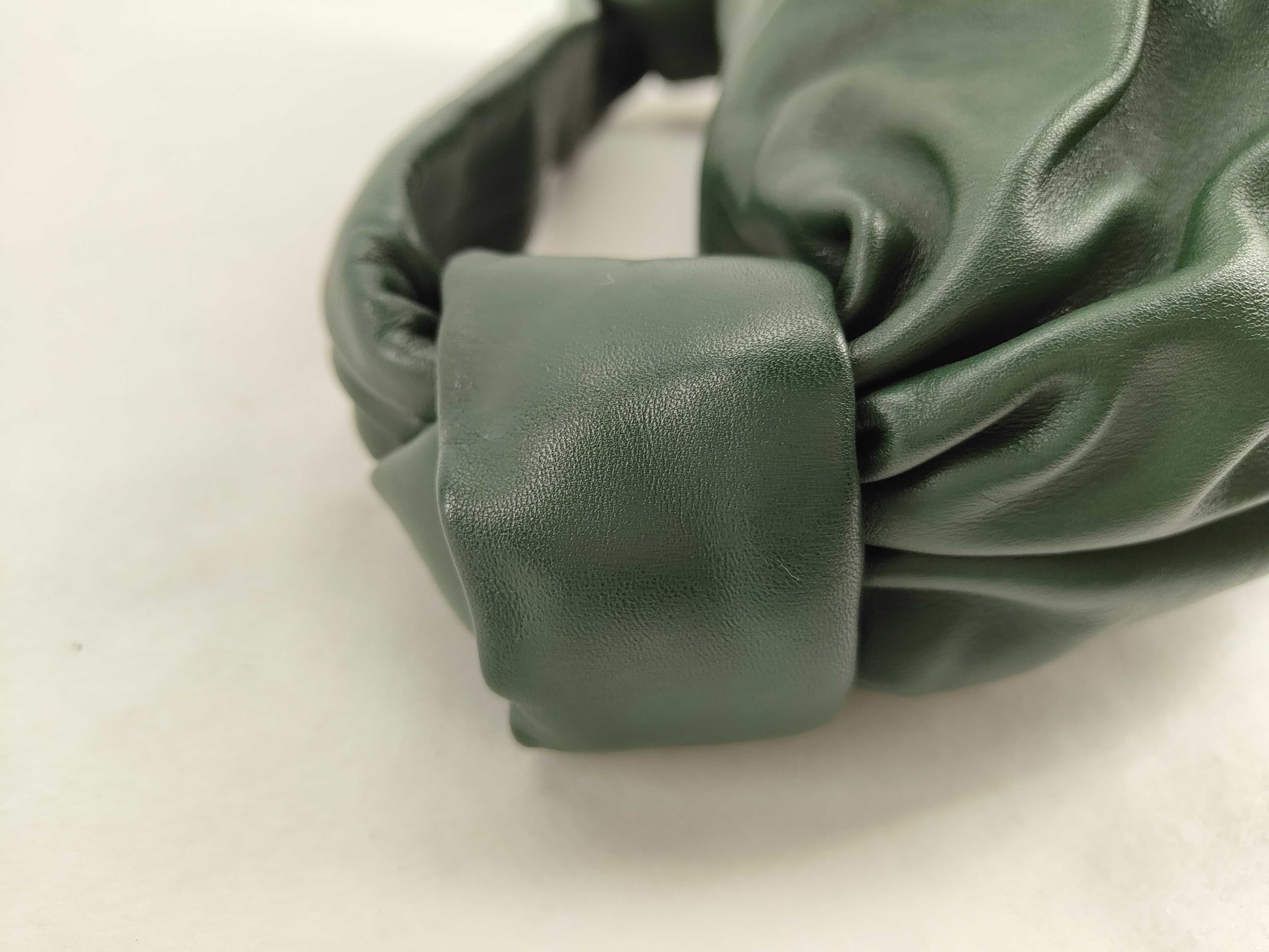 ID- Double Knot Cowhide Handbag Green — view 5