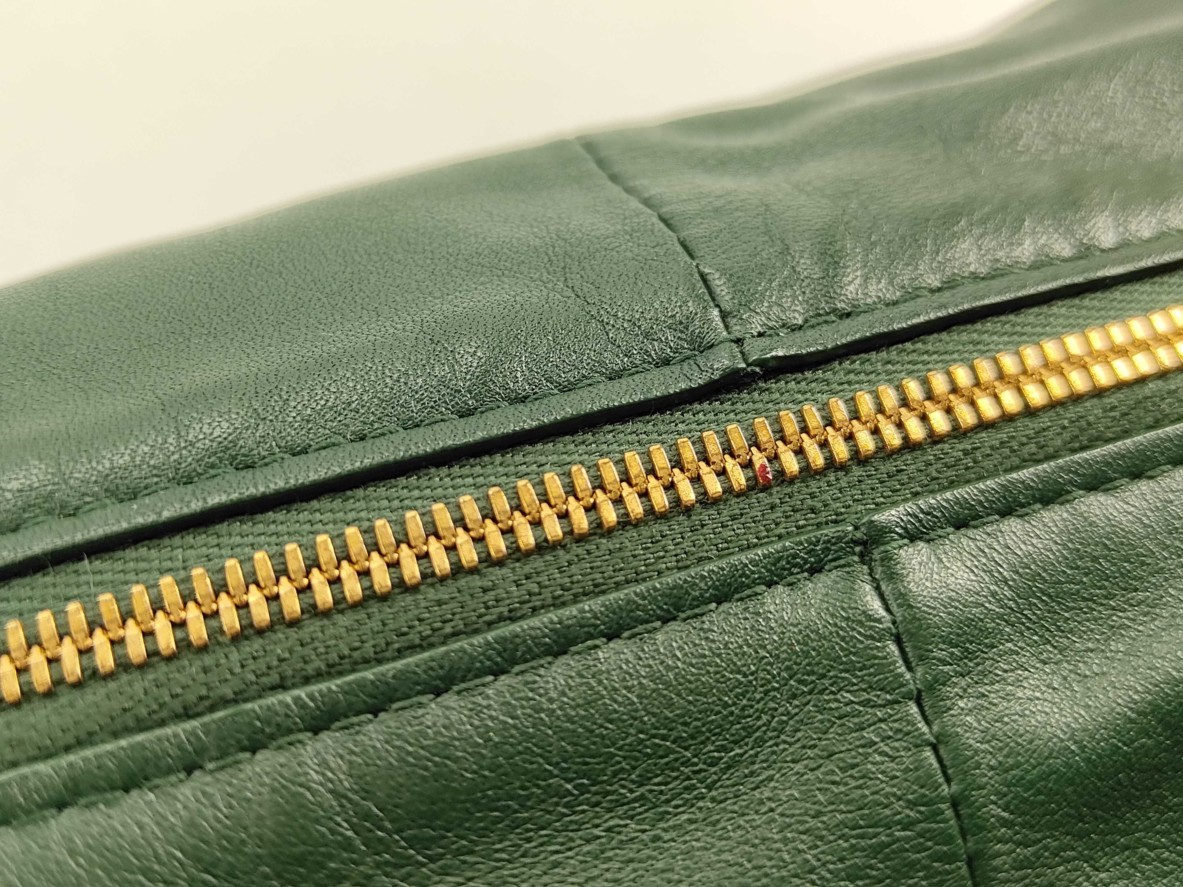 ID- Double Knot Cowhide Handbag Green — view 6