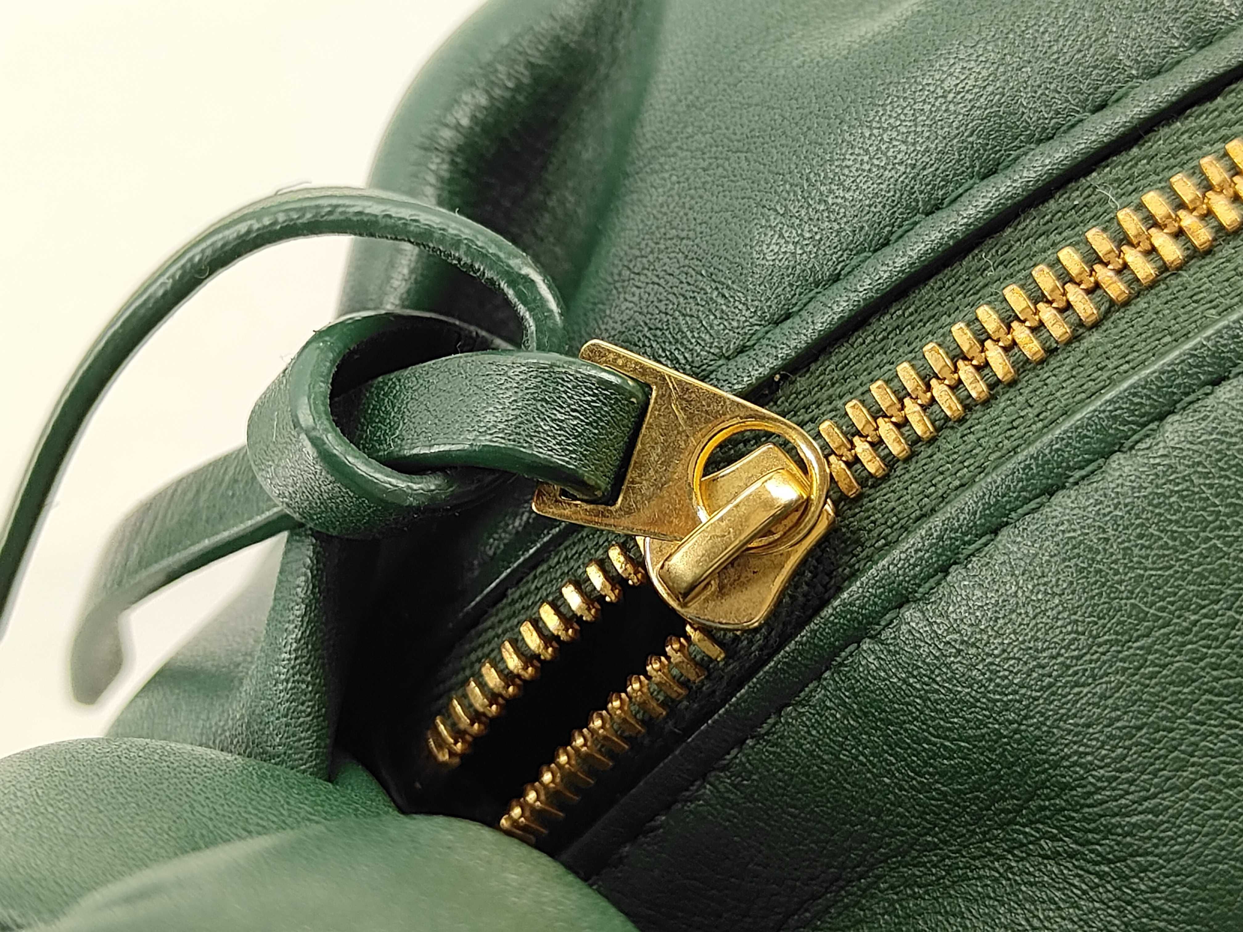 ID- Double Knot Cowhide Handbag Green — view 7