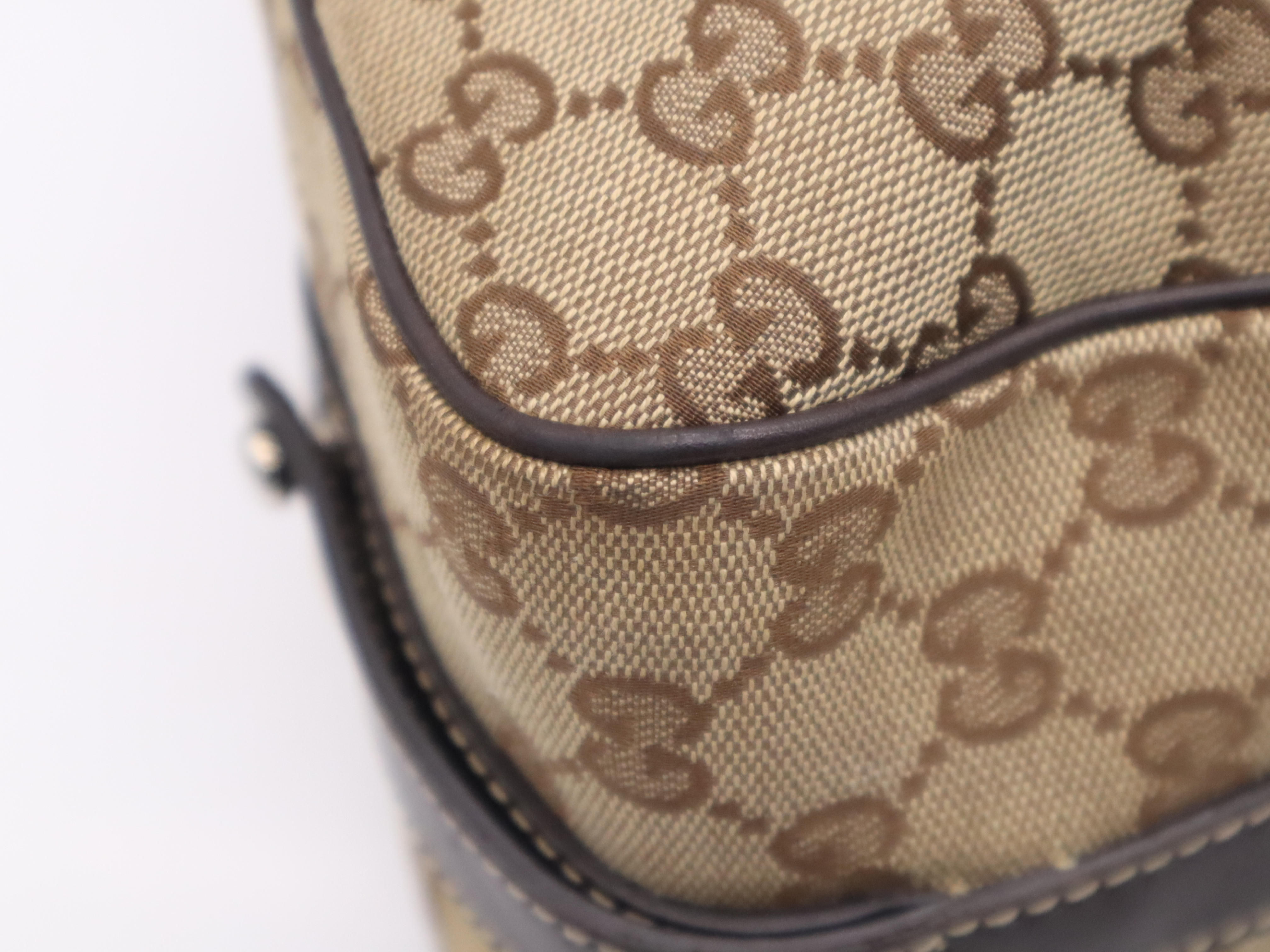 232971 GG Canvas x Sherry Line Brown Silver Hardware Tote Bag — view 11