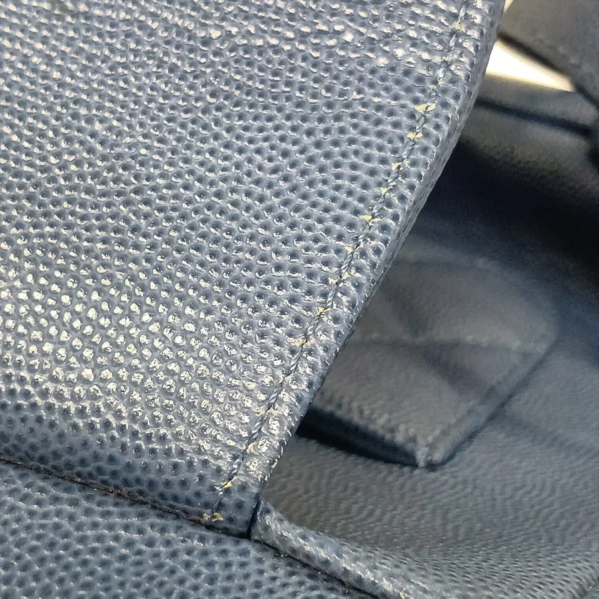 Business Affinity Caviar Skin Chain Backpack, Blue with Gold Hardware, 26841617, serial number in the 26 range. — view 12