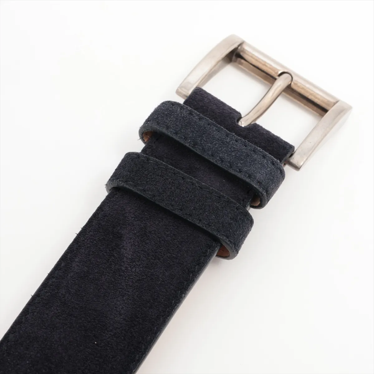 Triangle Logo Belt 85 Suede Black — view 2