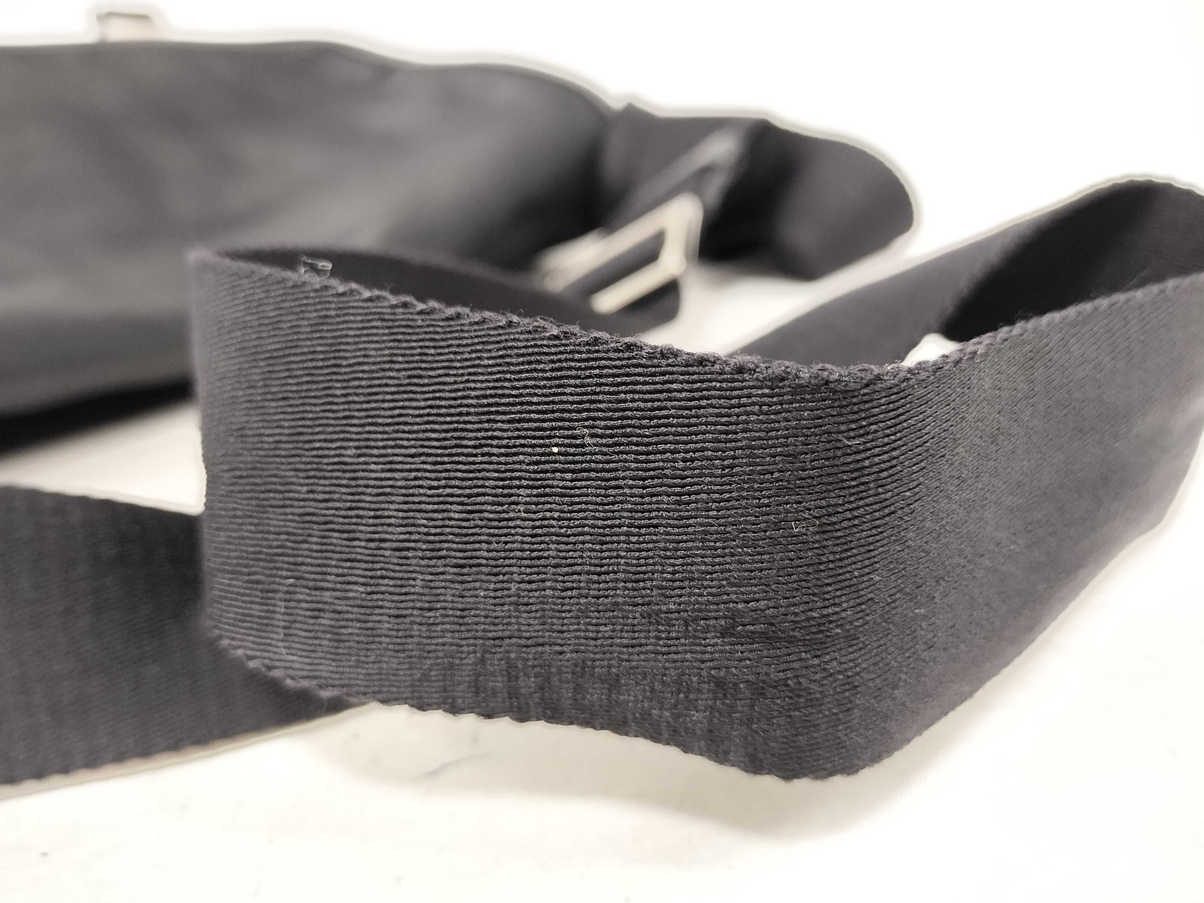 Nylon Messenger Shoulder Bag, Excellent Condition, Nylon and Leather, Black Shoulder Bag — view 4