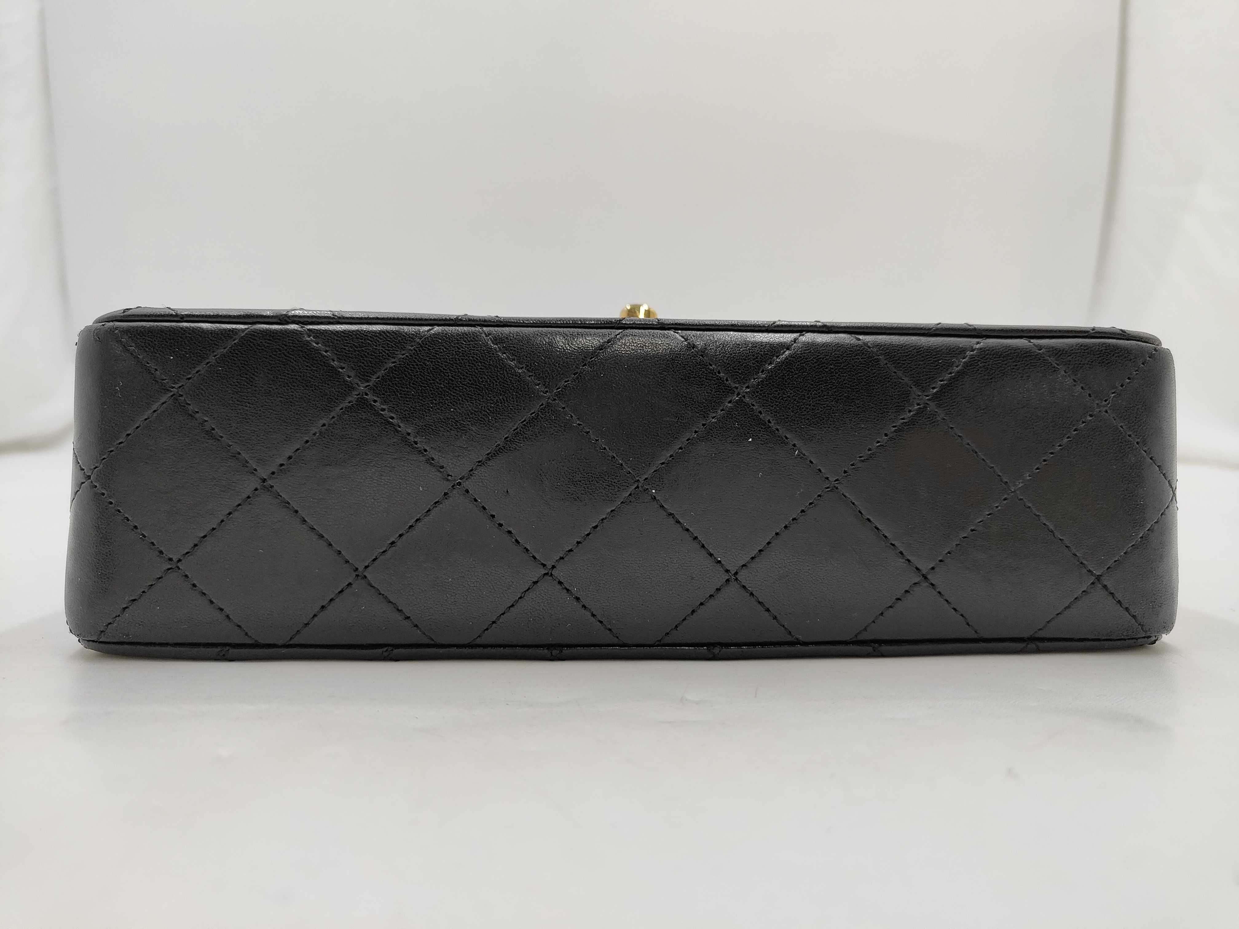 Matelassé Coco Mark Turnlock Leather Chain Shoulder Bag, Black with Gold Hardware — view 3