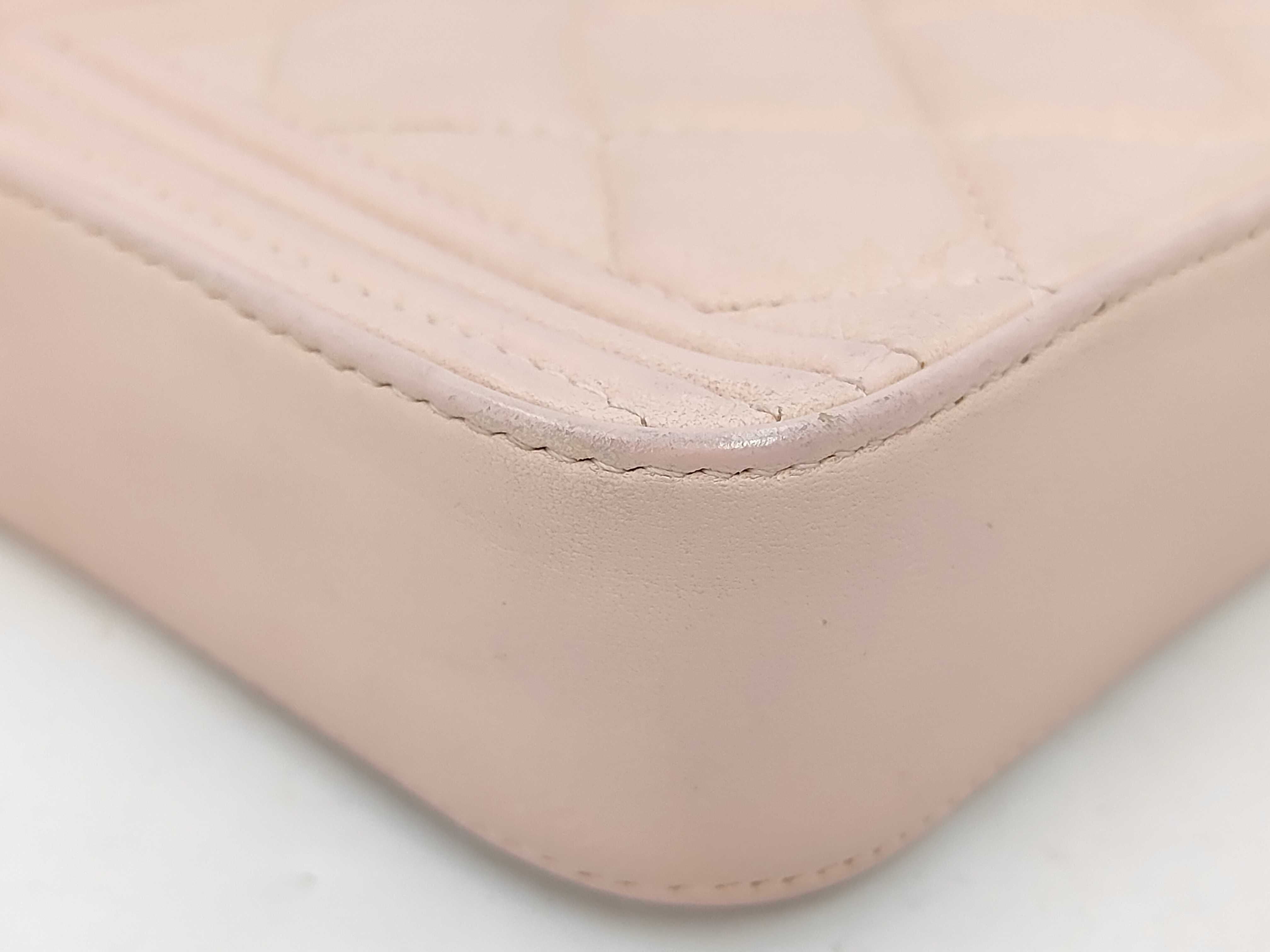 Boy Chanel Chain Wallet, Pink Lambskin, Matelassé, Silver Hardware, Shoulder Bag — view 3