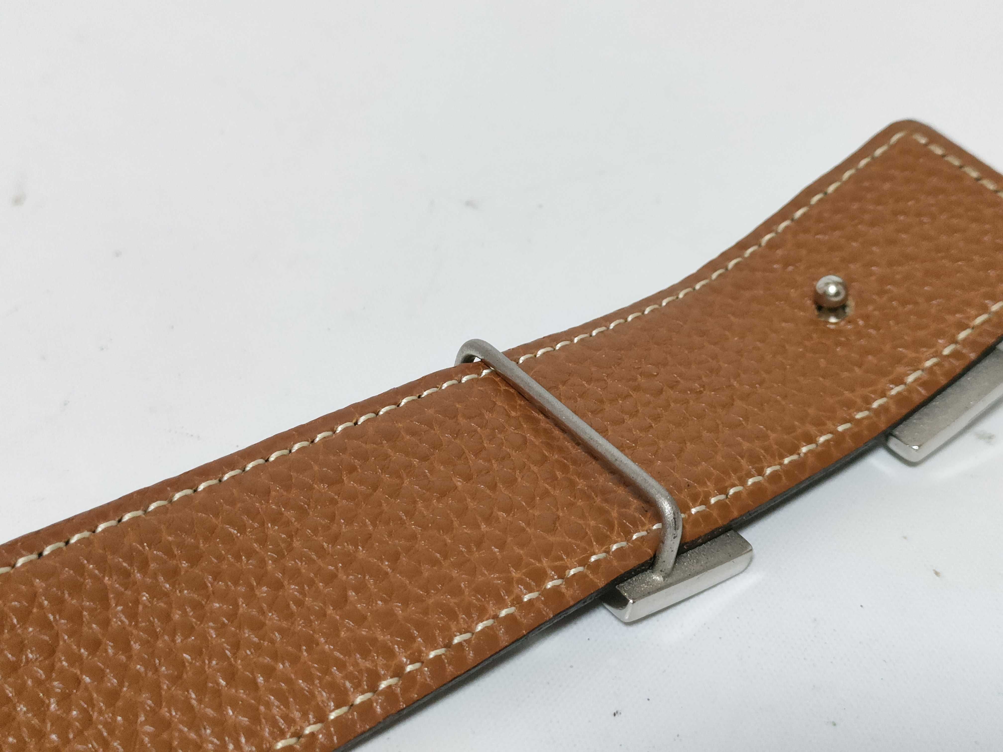H-belt 80 Leather Black x Gold Belt — view 7