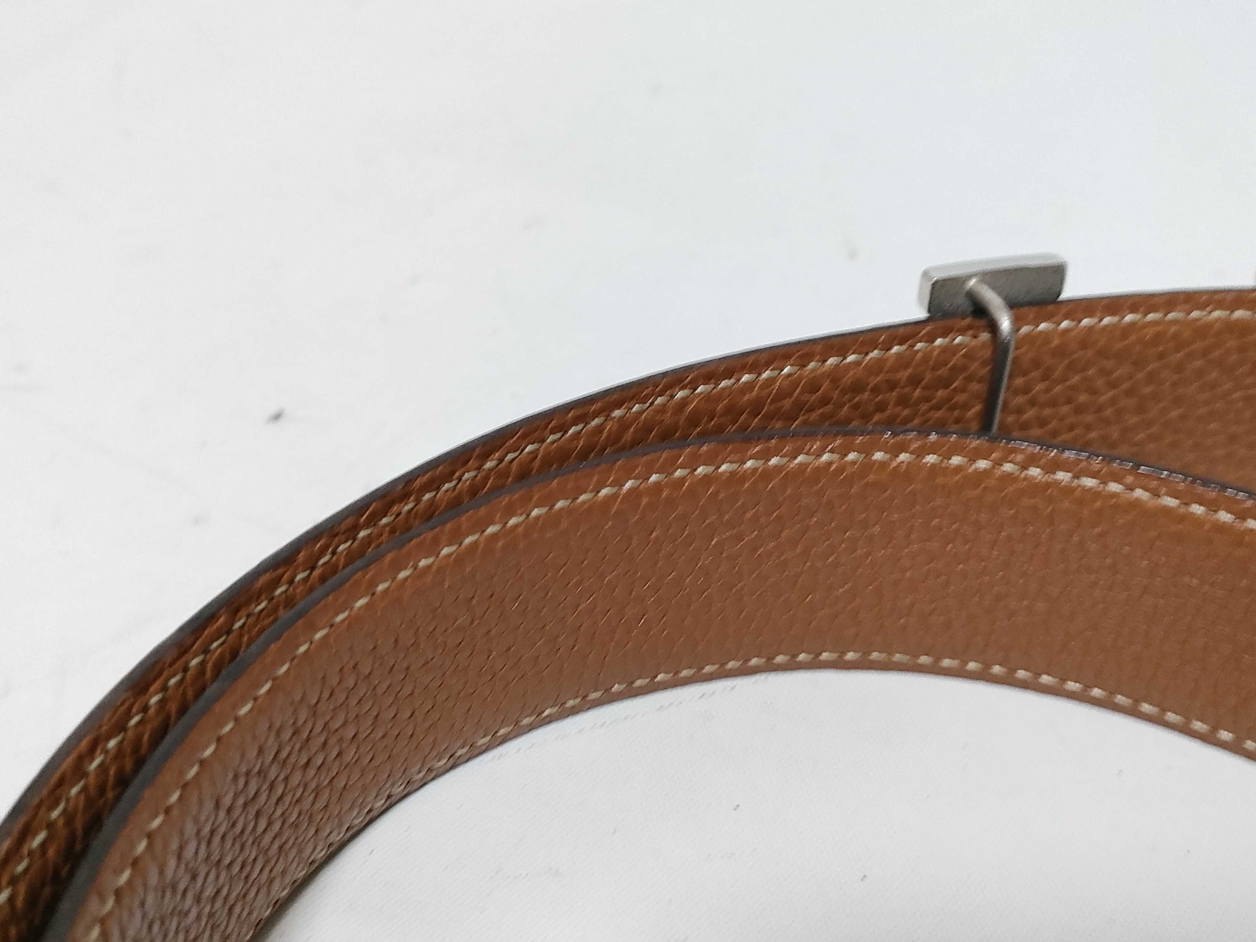 H-belt 80 Leather Black x Gold Belt — view 9
