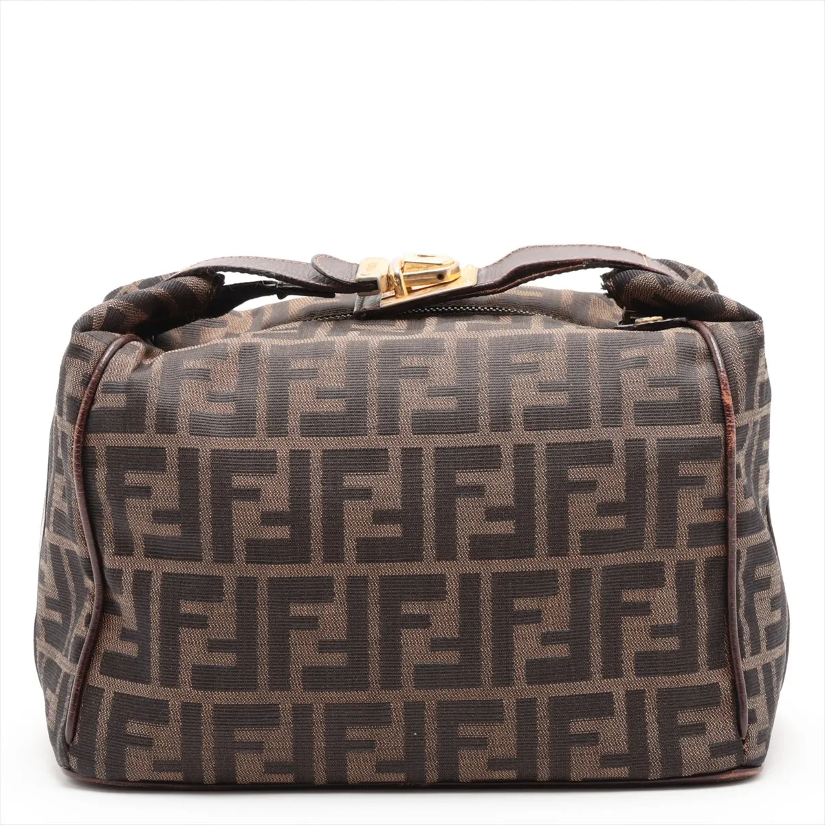 Zucca Canvas x Leather Handbag, Brown, 26348 — view 2