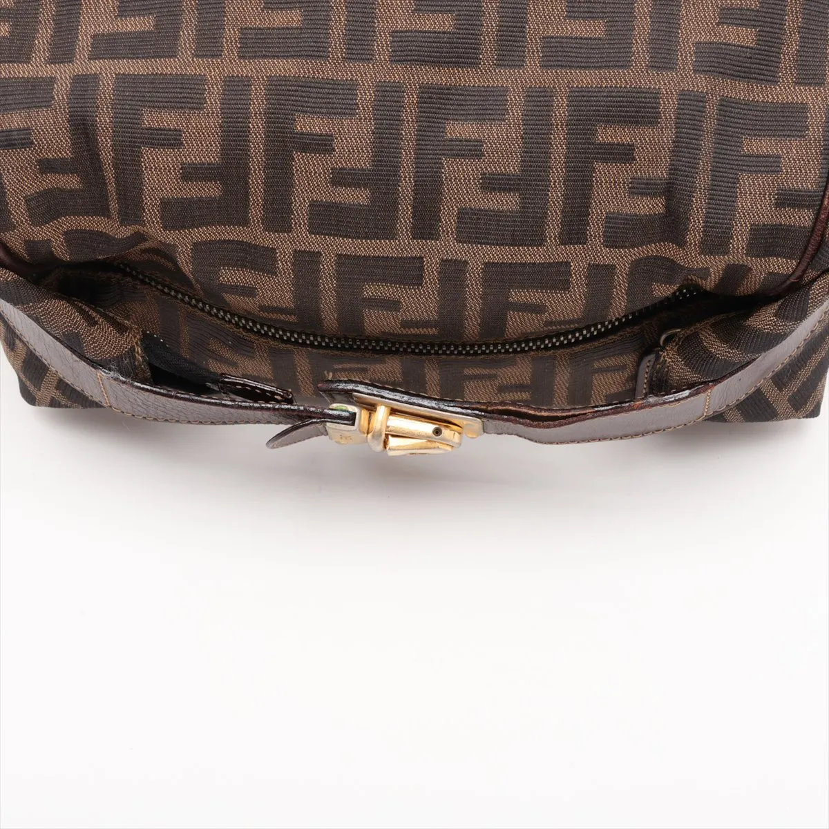 Zucca Canvas x Leather Handbag, Brown, 26348 — view 5