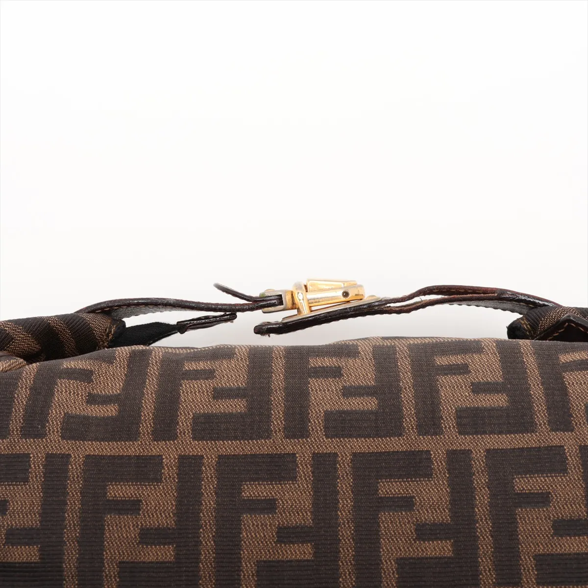 Zucca Canvas x Leather Handbag, Brown, 26348 — view 6