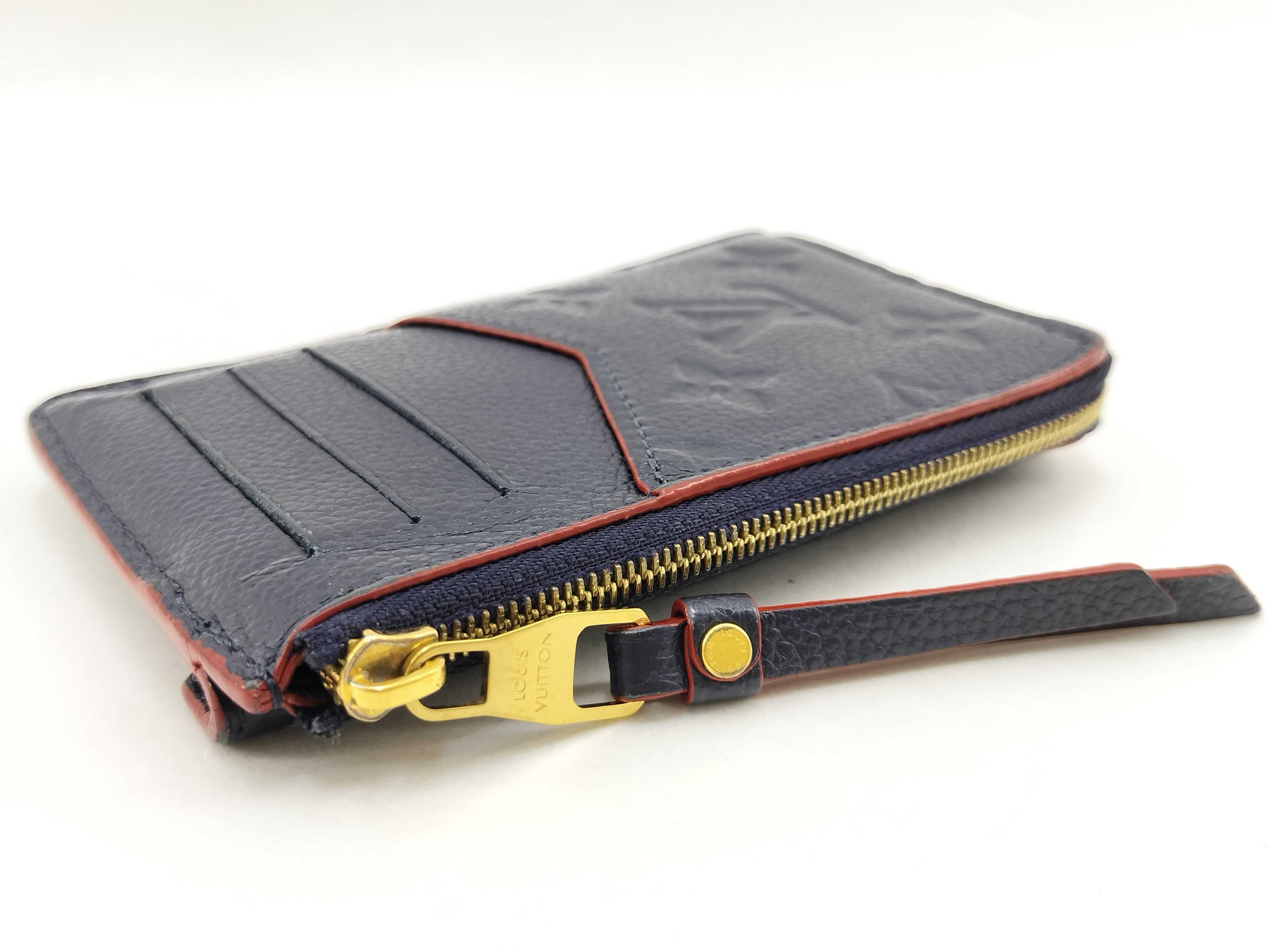 Monogram Empreinte Louis Vuitton Monogram Empreinte Portecart Recto Verso Marine Rouge M69420 IC card detected, snap closure broken, coin case — view 7