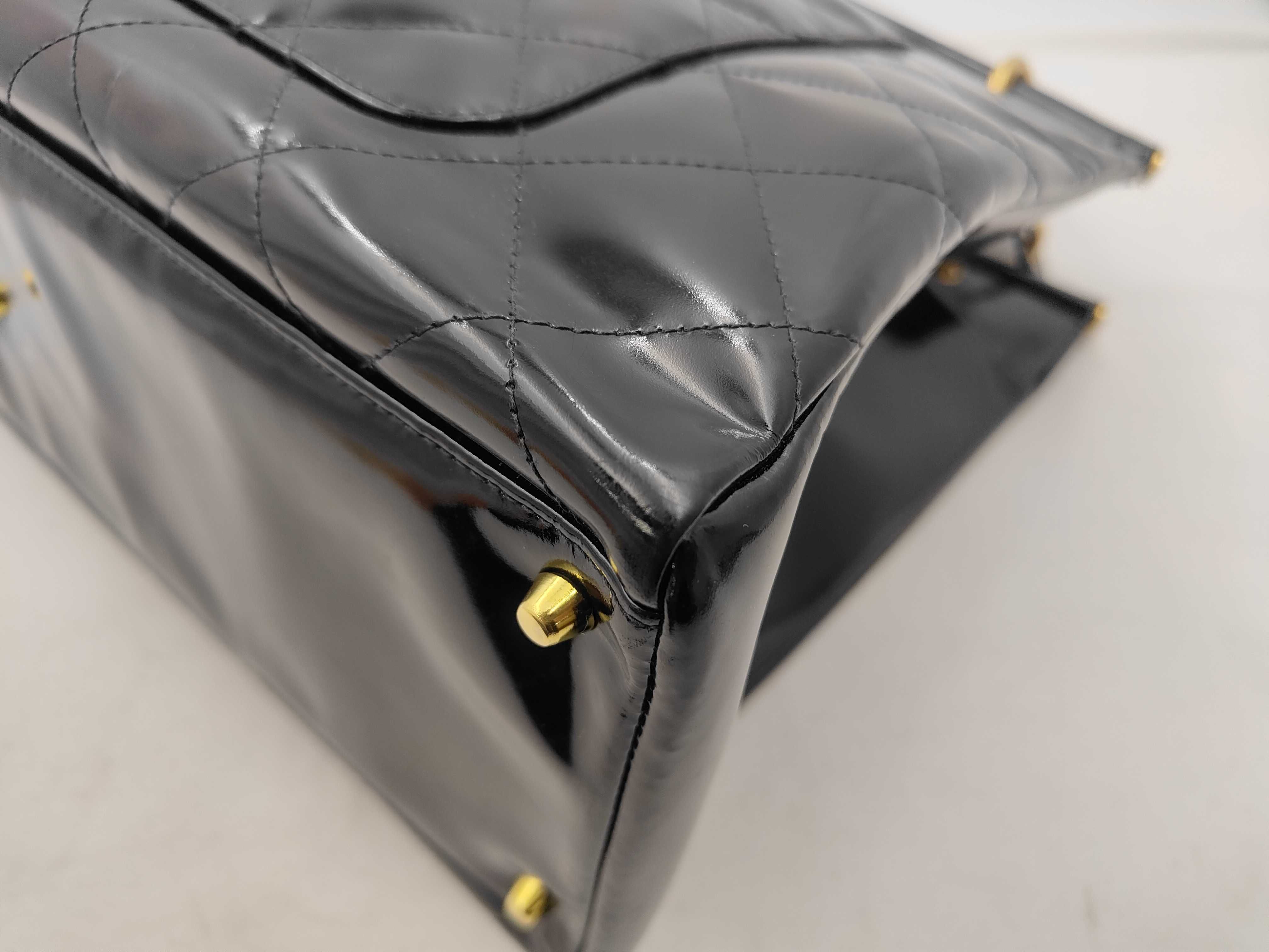 Matelassé Tote Bag, Patent Leather, Gold, Dust Bag, G Card, Tote Bag — view 6