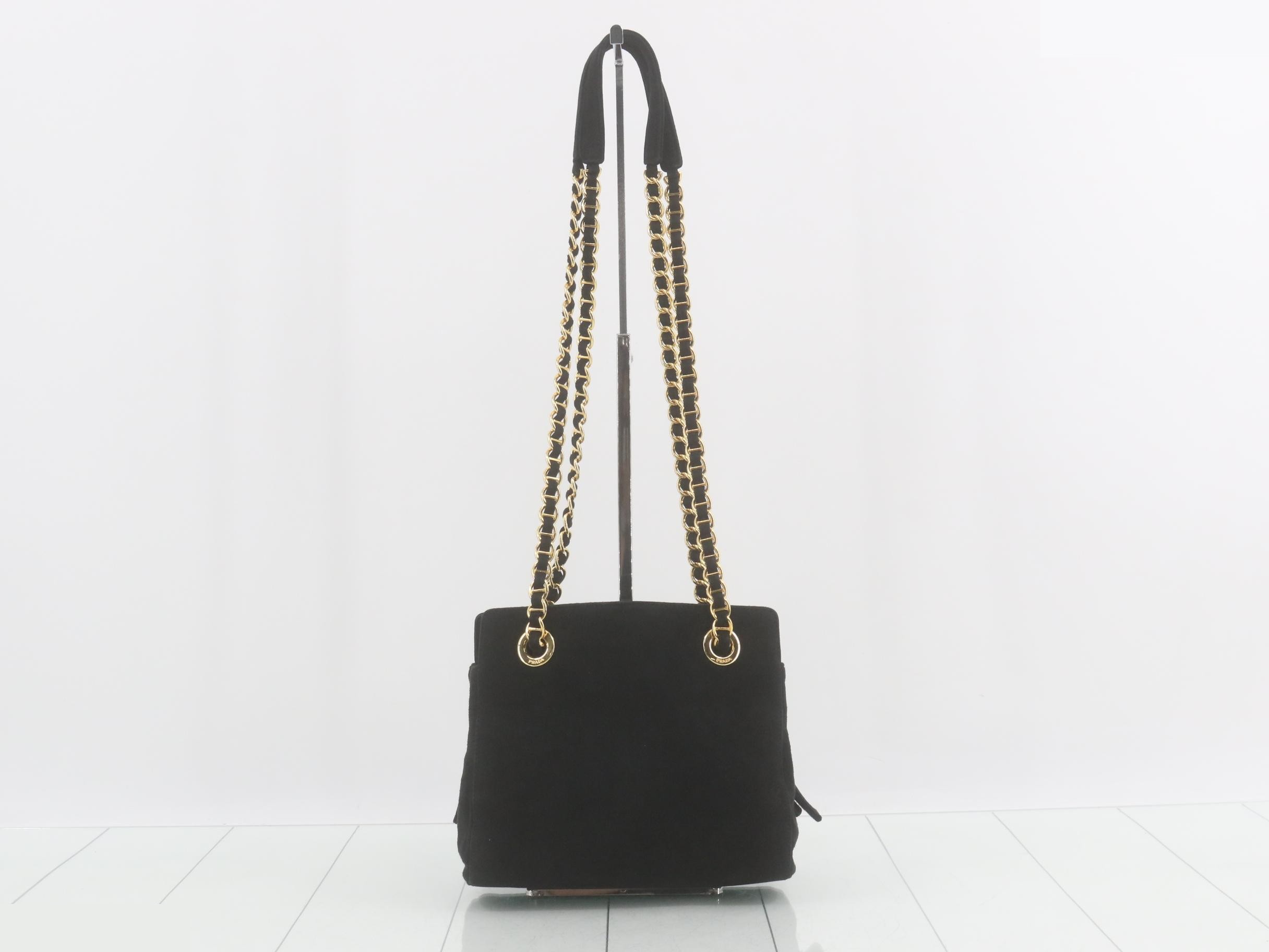 Suede Double Chain Shoulder Bag — view 2