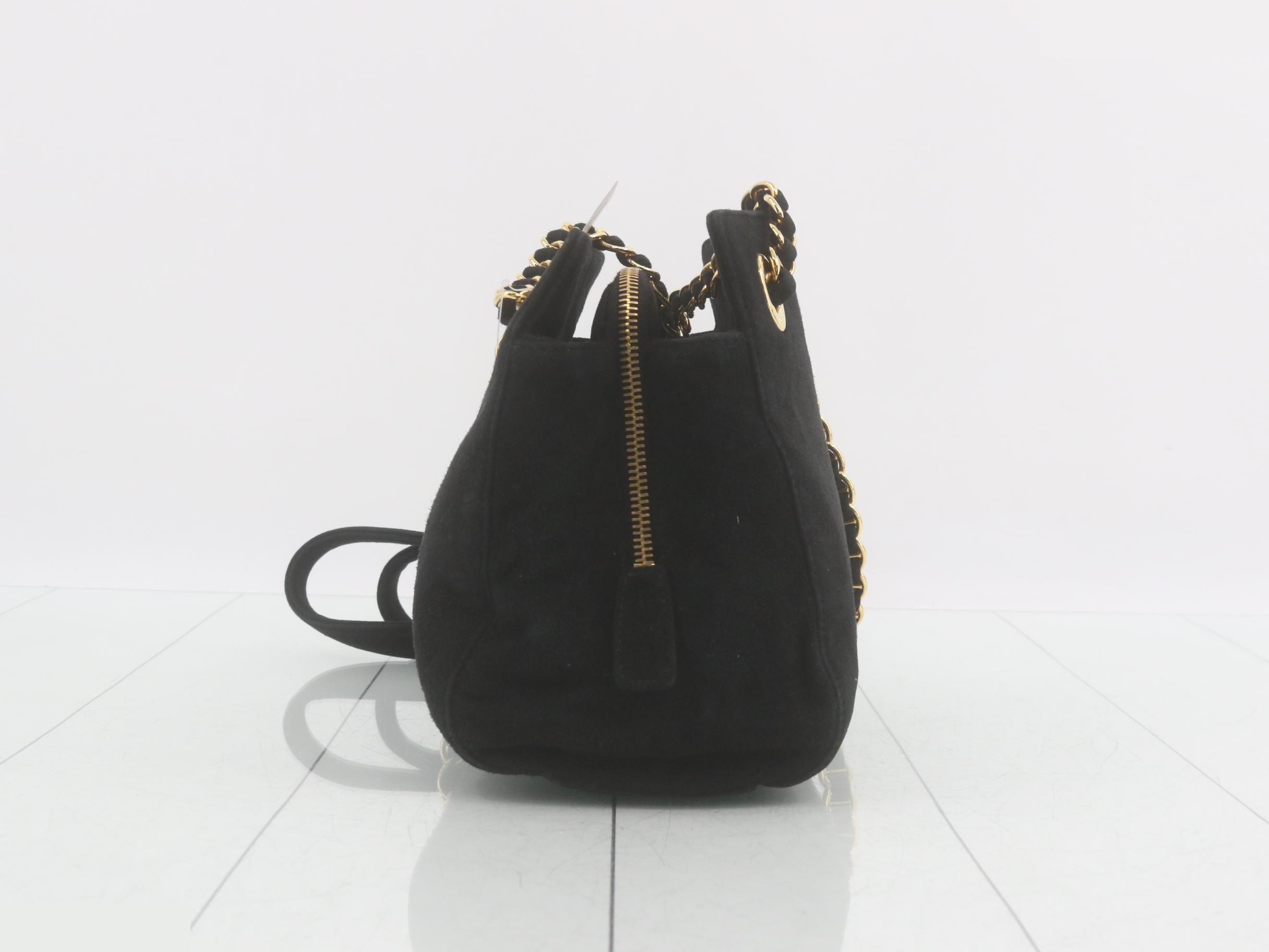 Suede Double Chain Shoulder Bag — view 3