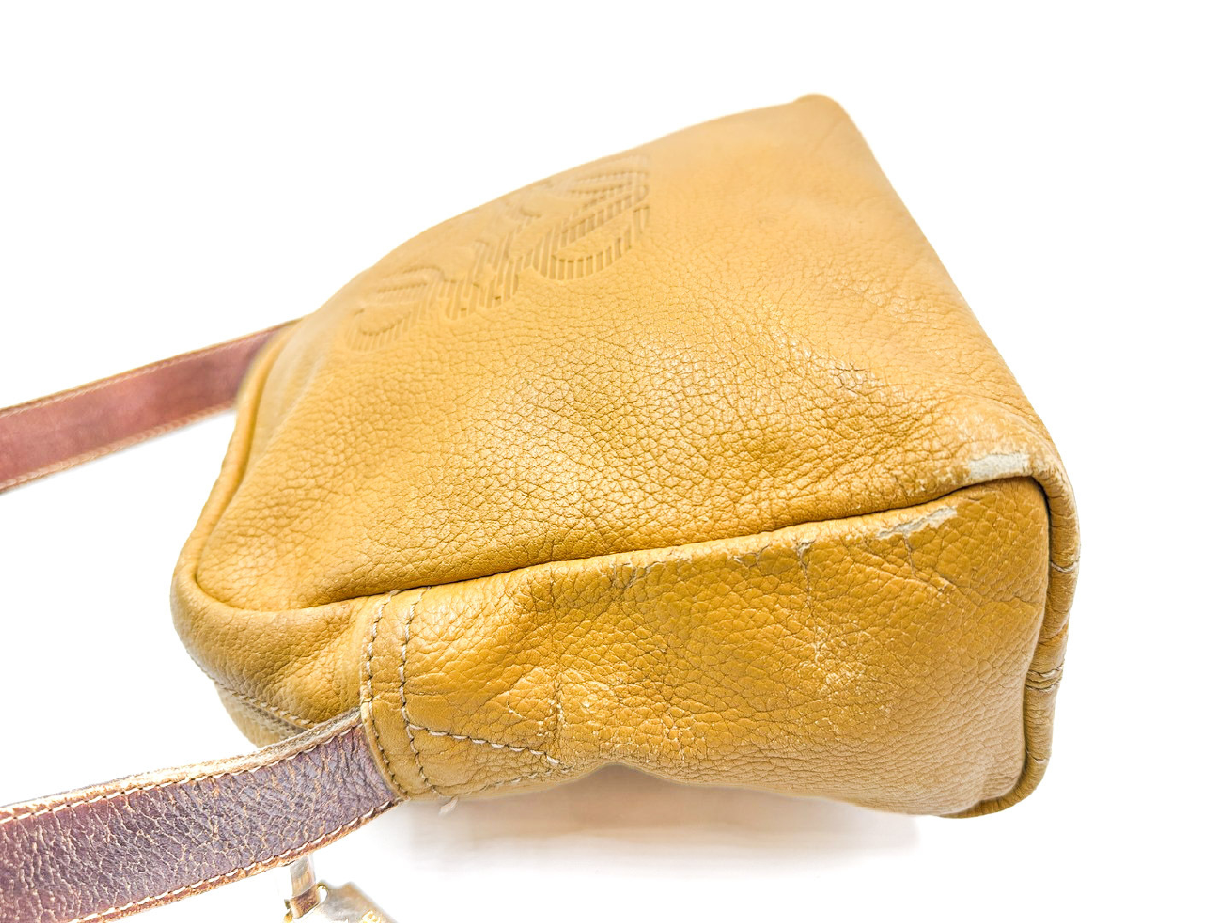 Anagram Gold Hardware Leather Shoulder Bag — view 5