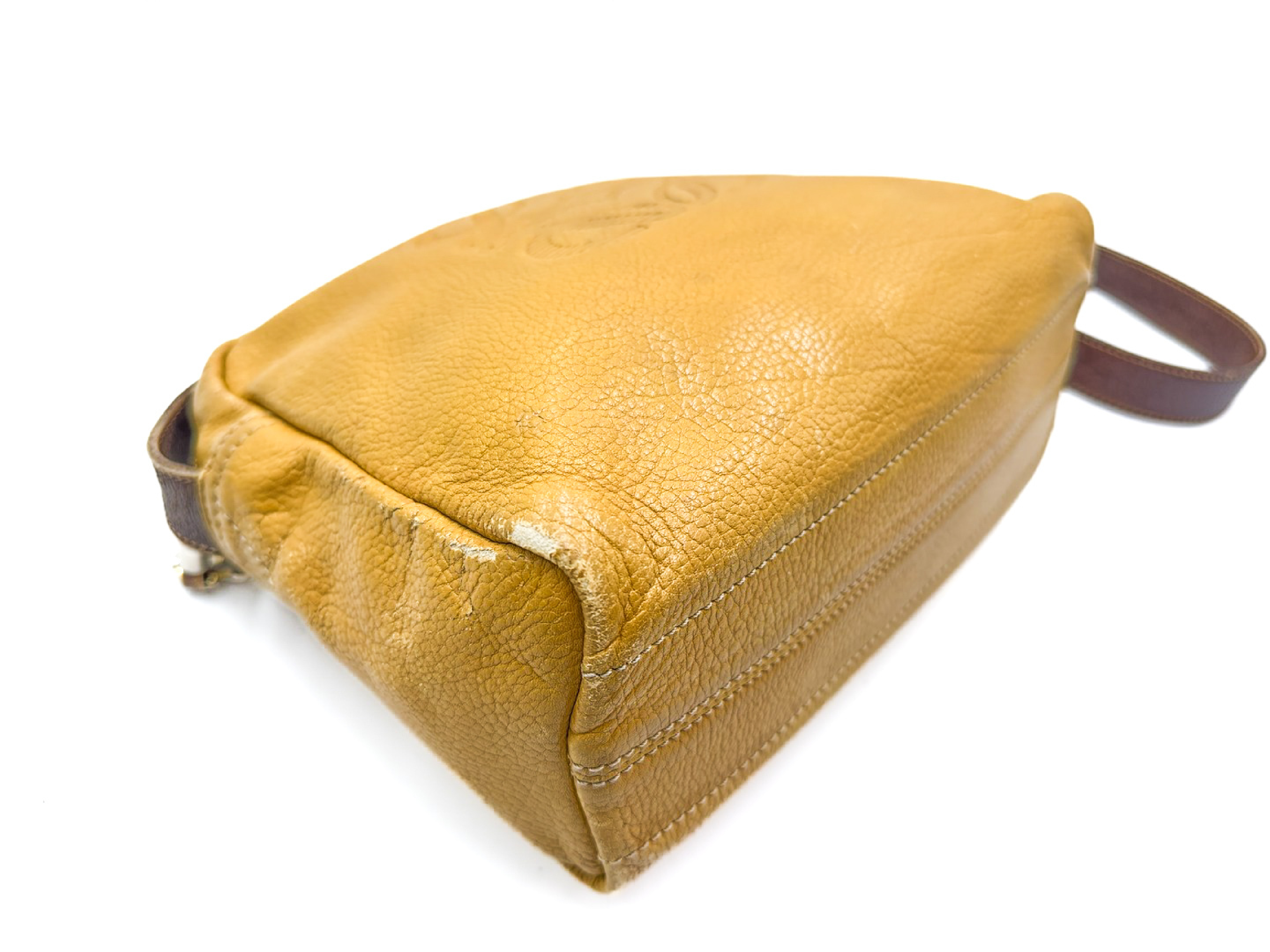 Anagram Gold Hardware Leather Shoulder Bag — view 7