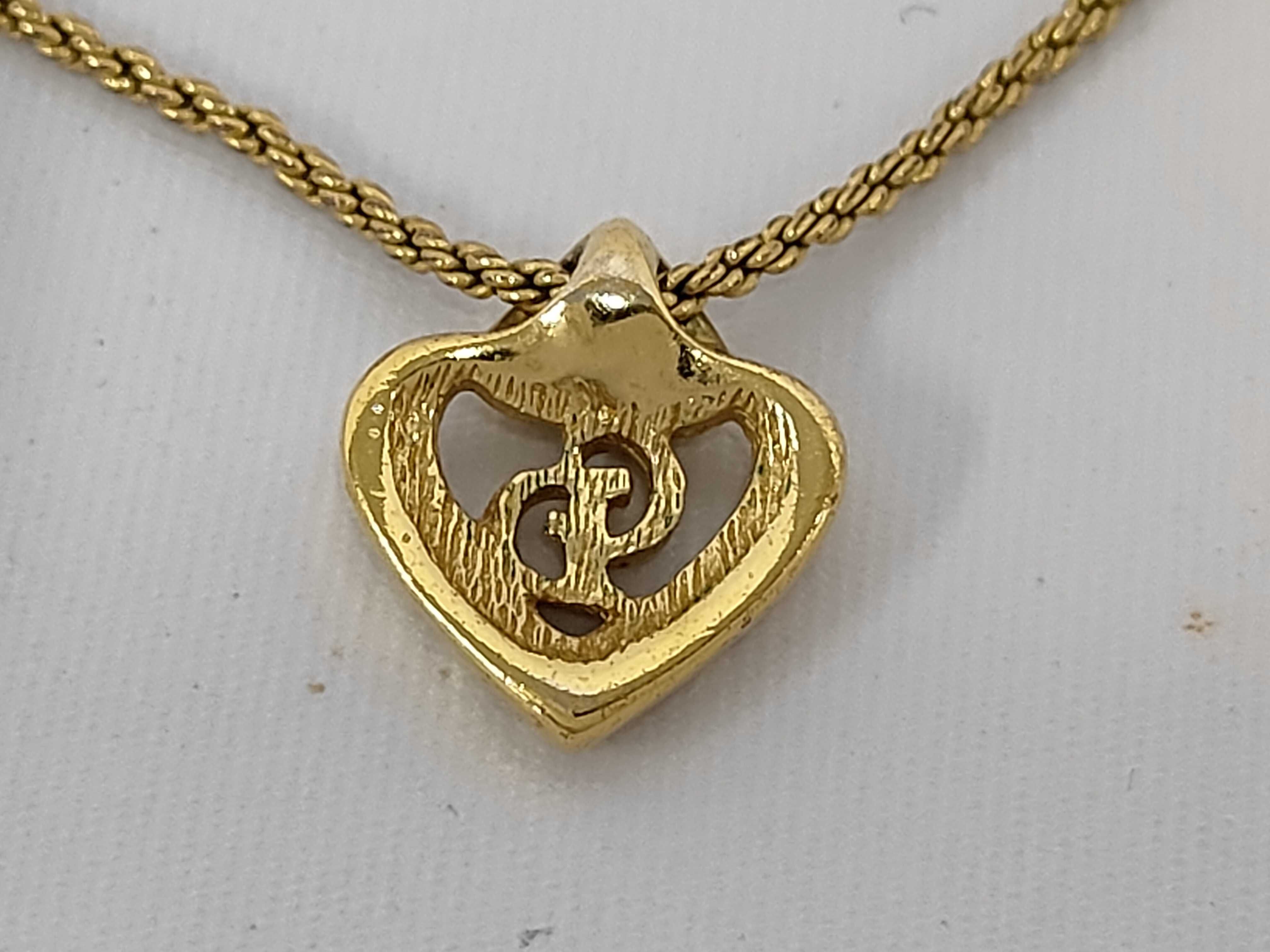 B. Rare Christian Dior CD Logo Heart Necklace — view 2