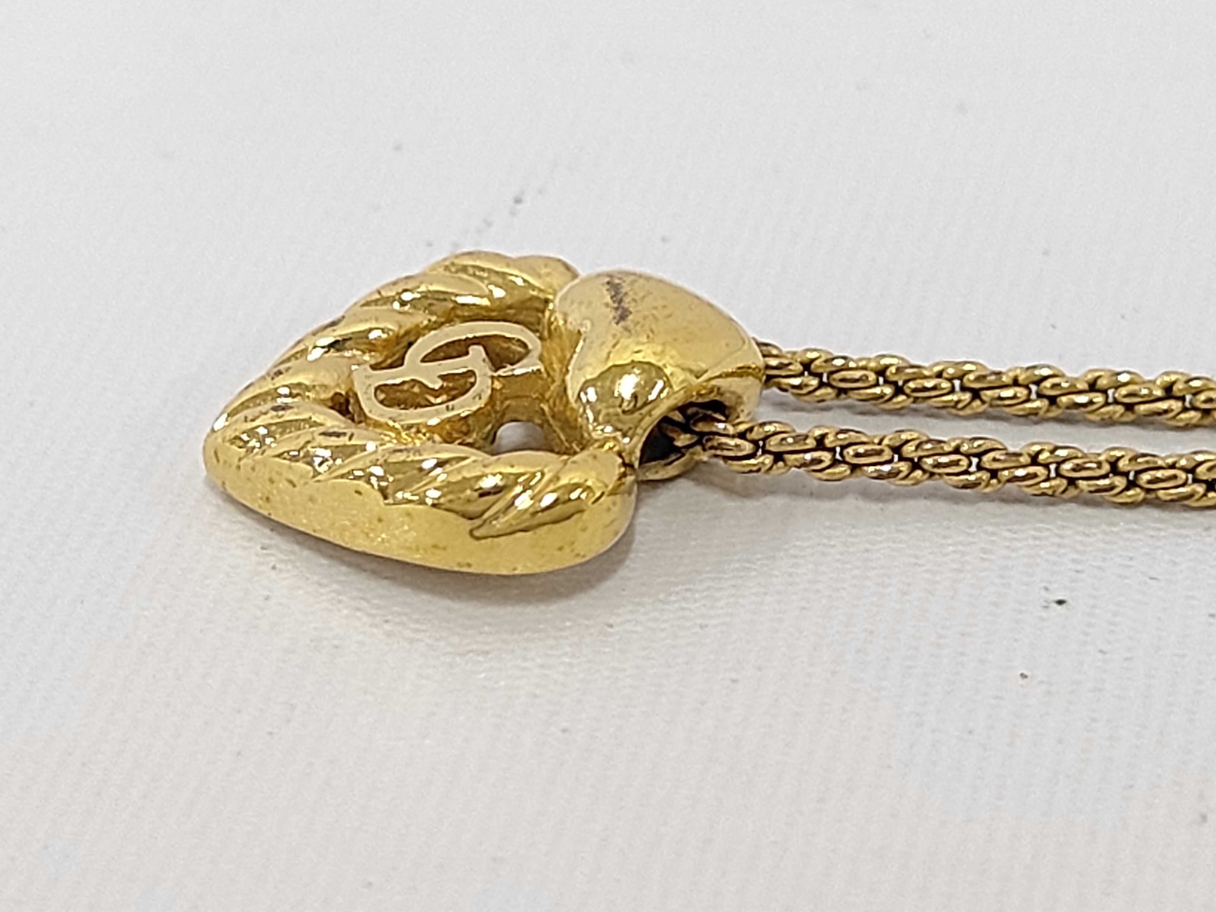 B. Rare Christian Dior CD Logo Heart Necklace — view 3