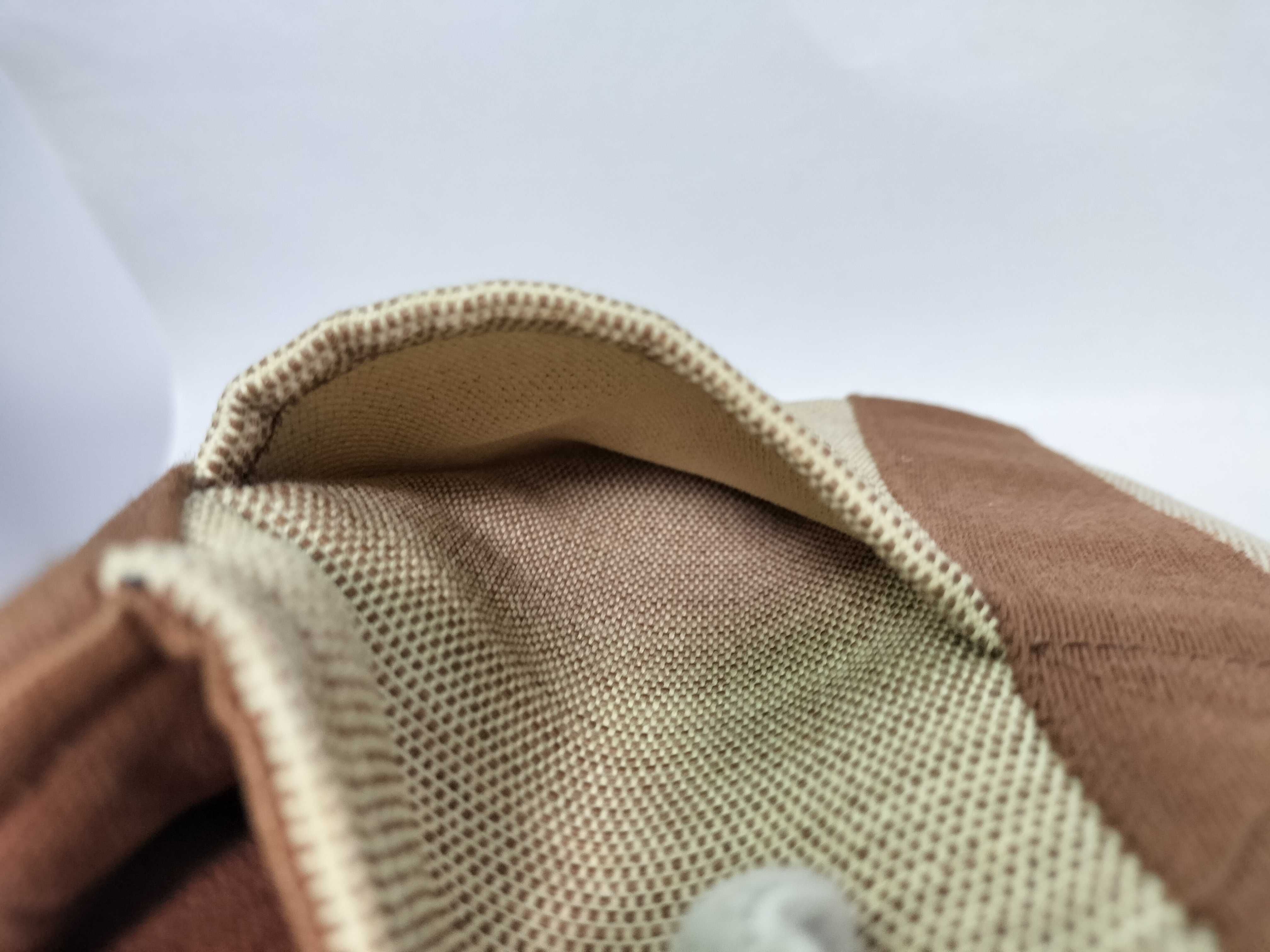 Saxo PM Canvas Handbag, Beige x Brown. — view 11